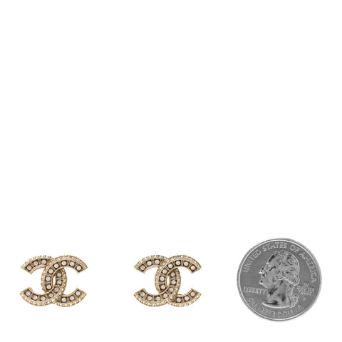 Crystal Timeless CC Earrings Gold