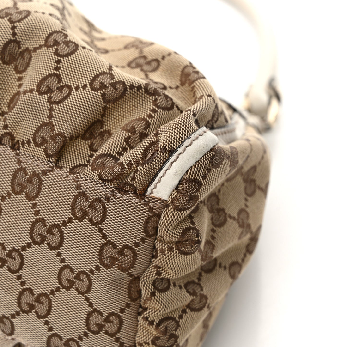 Monogram Medium D Gold Ring Hobo White
