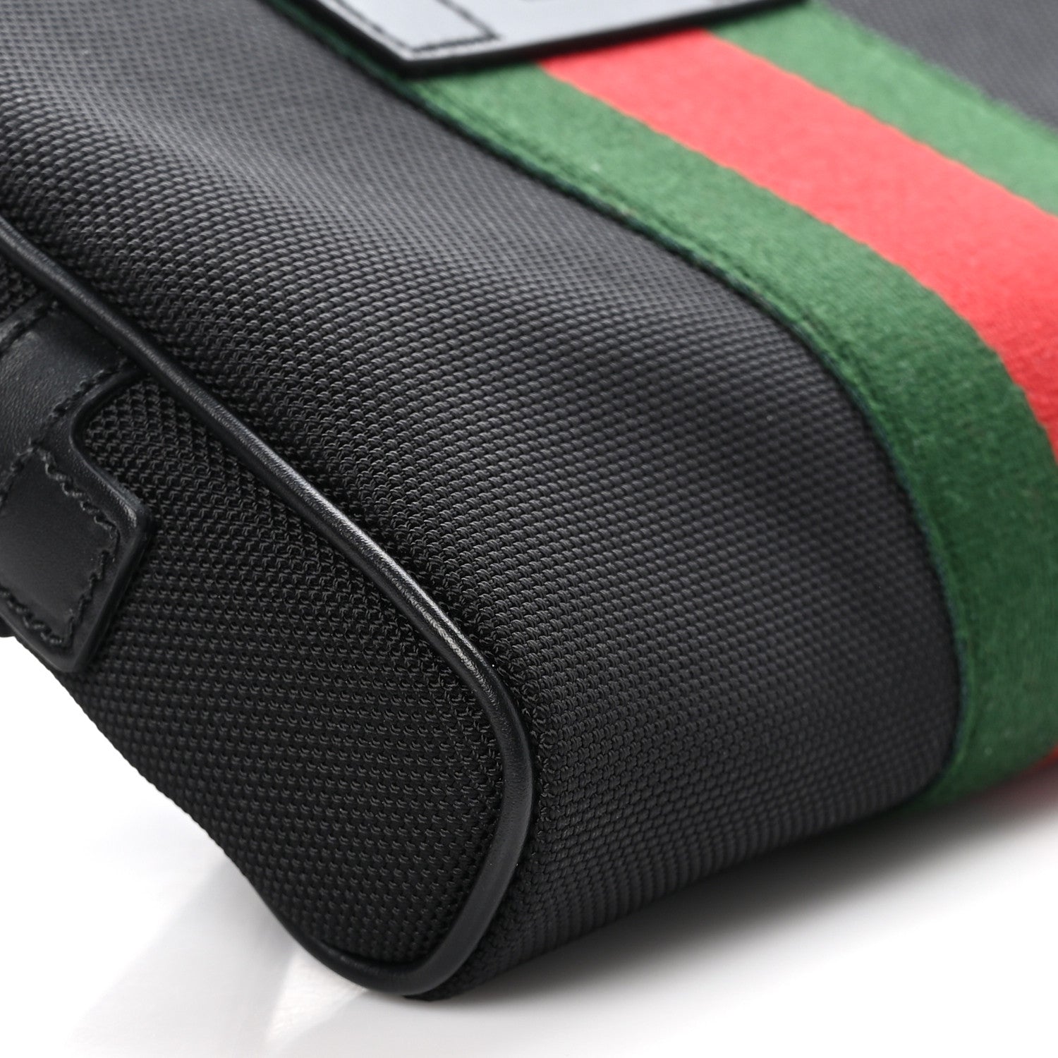 Gucci Canvas Web Slim Belt Bag Black 9 of 10
