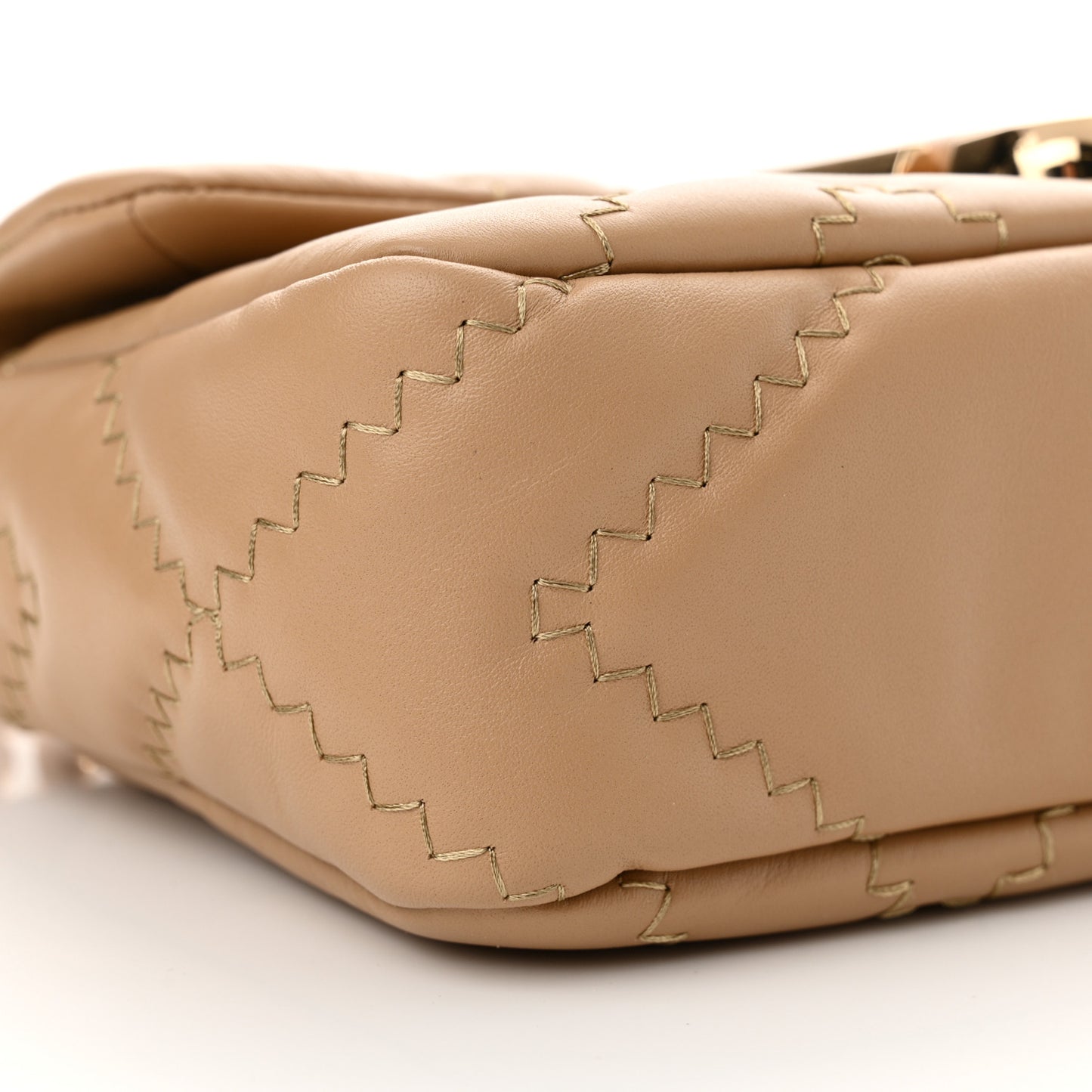 Lambskin Quilted J Marc Medium Shoulder Bag Camel