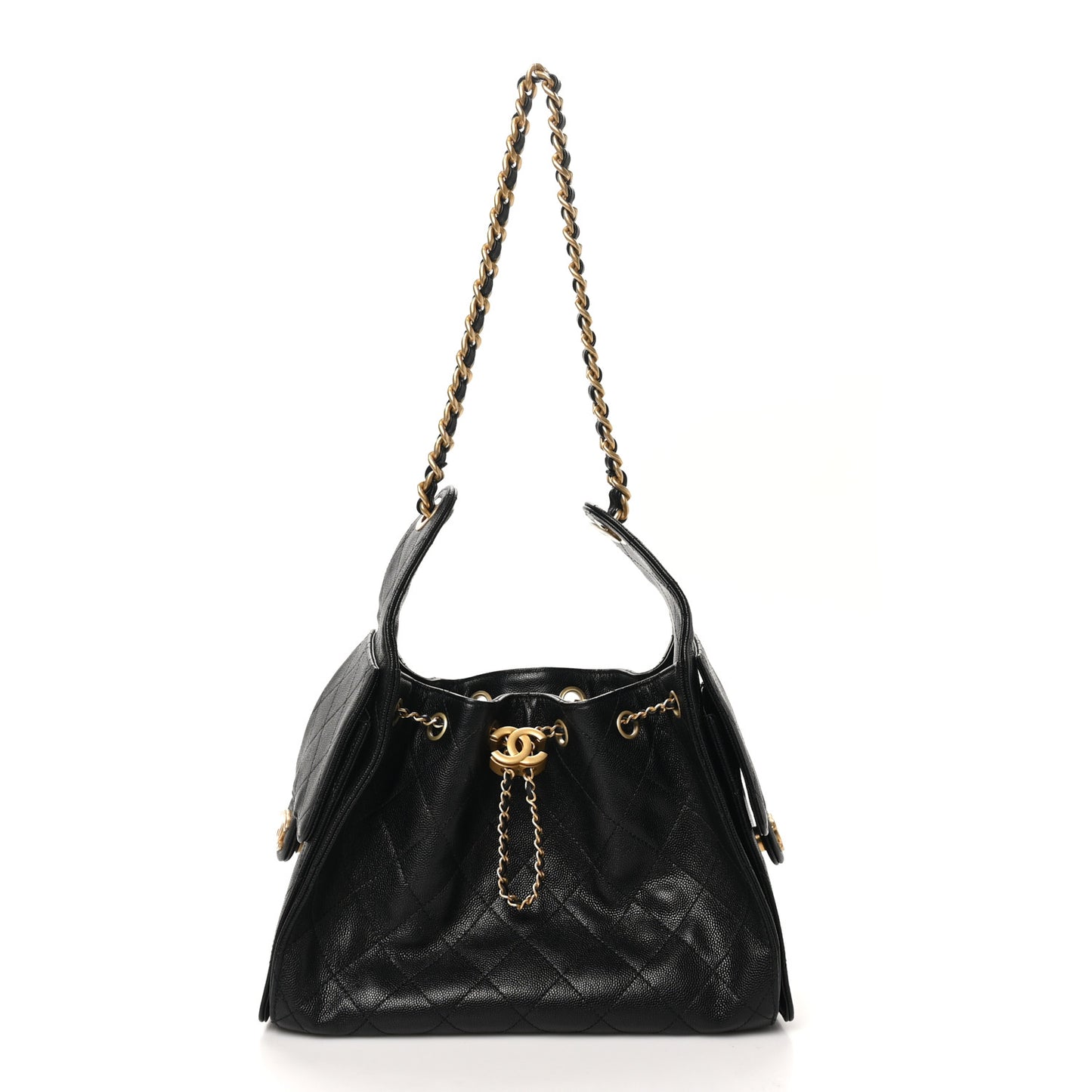 Caviar Quilted Small Chanel 25 Handbag Black