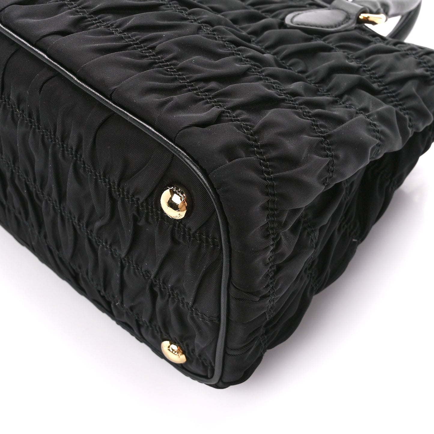Tessuto Nylon Gaufre Small Tote Black