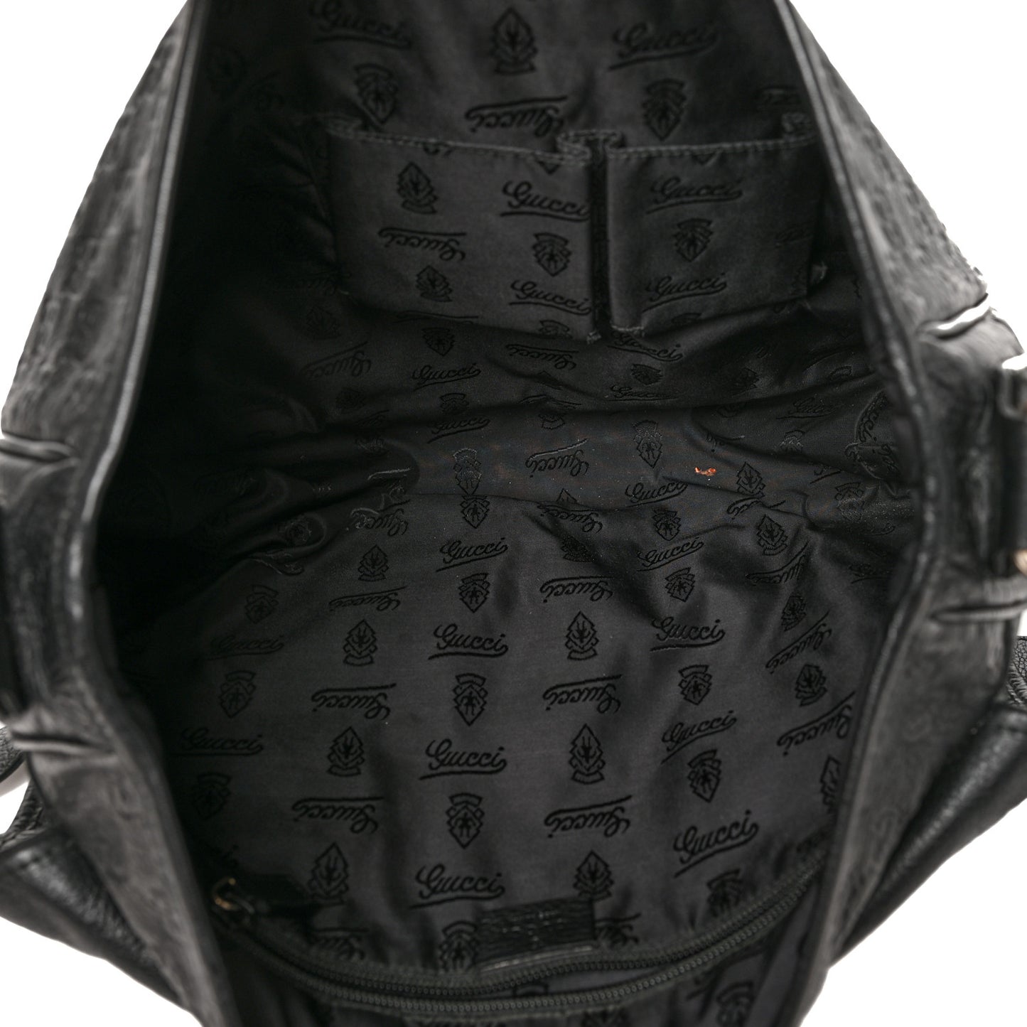 Guccissima Medium Flap Messenger Bag Black