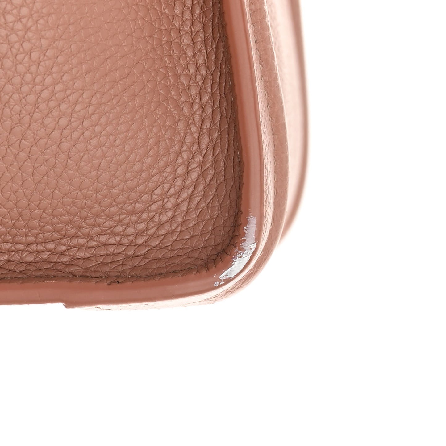 Drummed Calfskin Nano Luggage Antique Rose