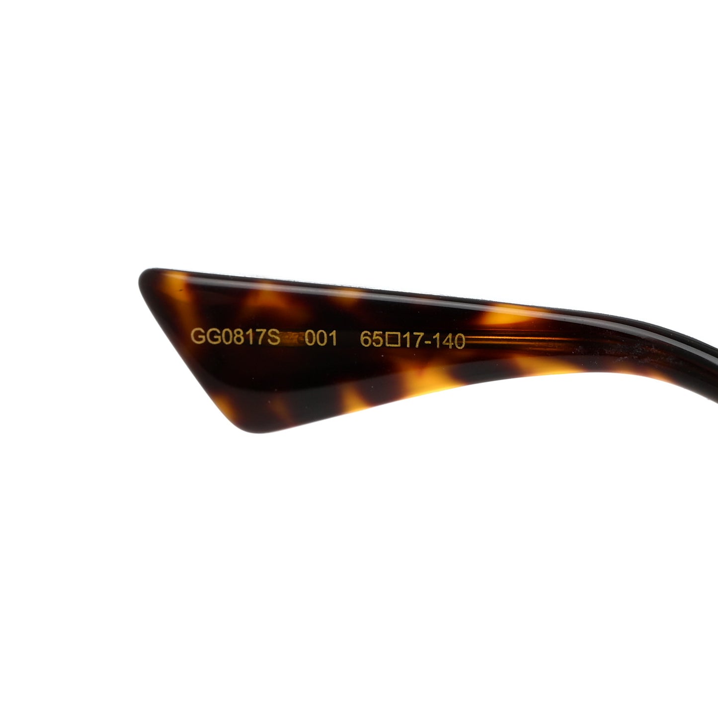 Metal Square Frame Sunglasses GG0817S Gold Grey