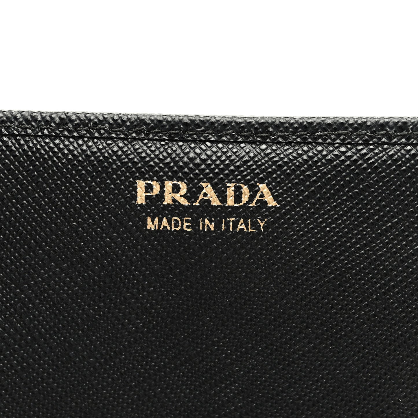 Saffiano Metal Oro Chain Wallet Black