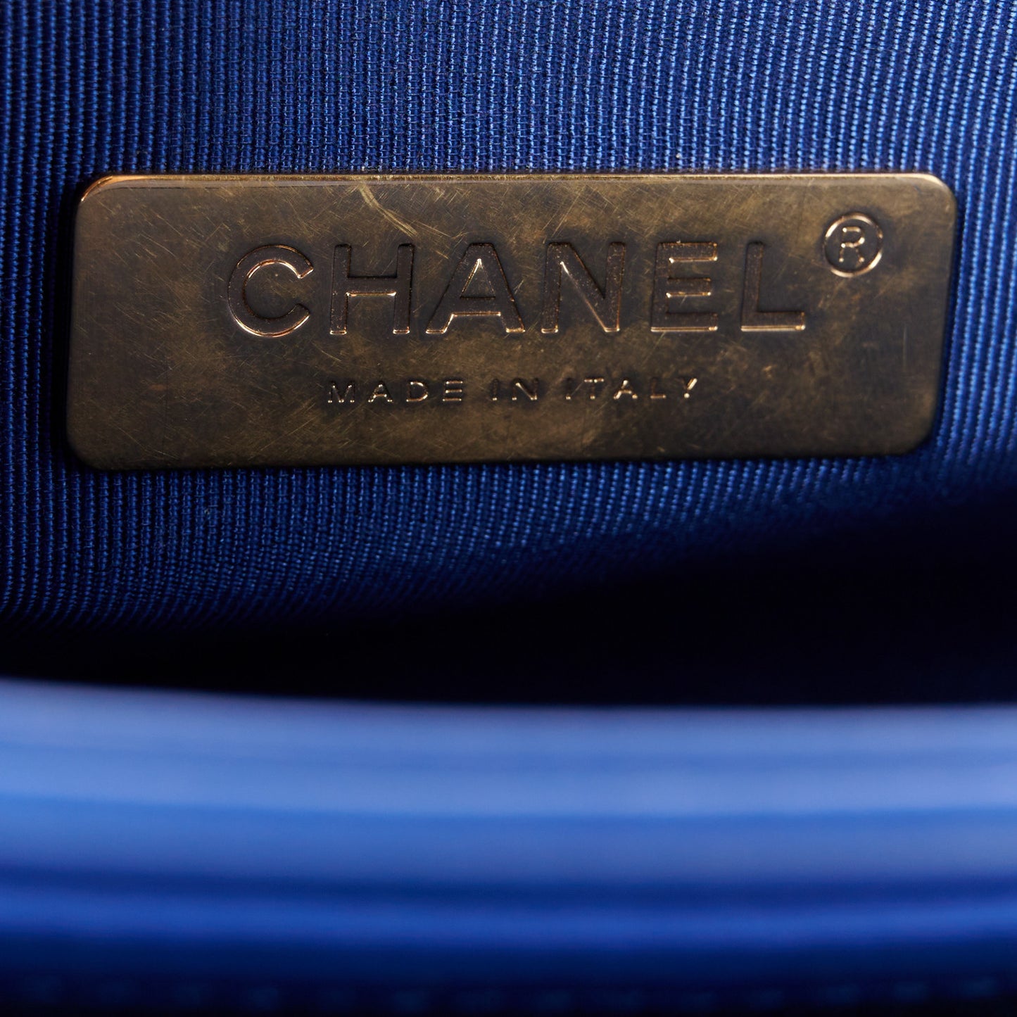 Calfskin Caviar Quilted Mini Chain Handle Flap Blue
