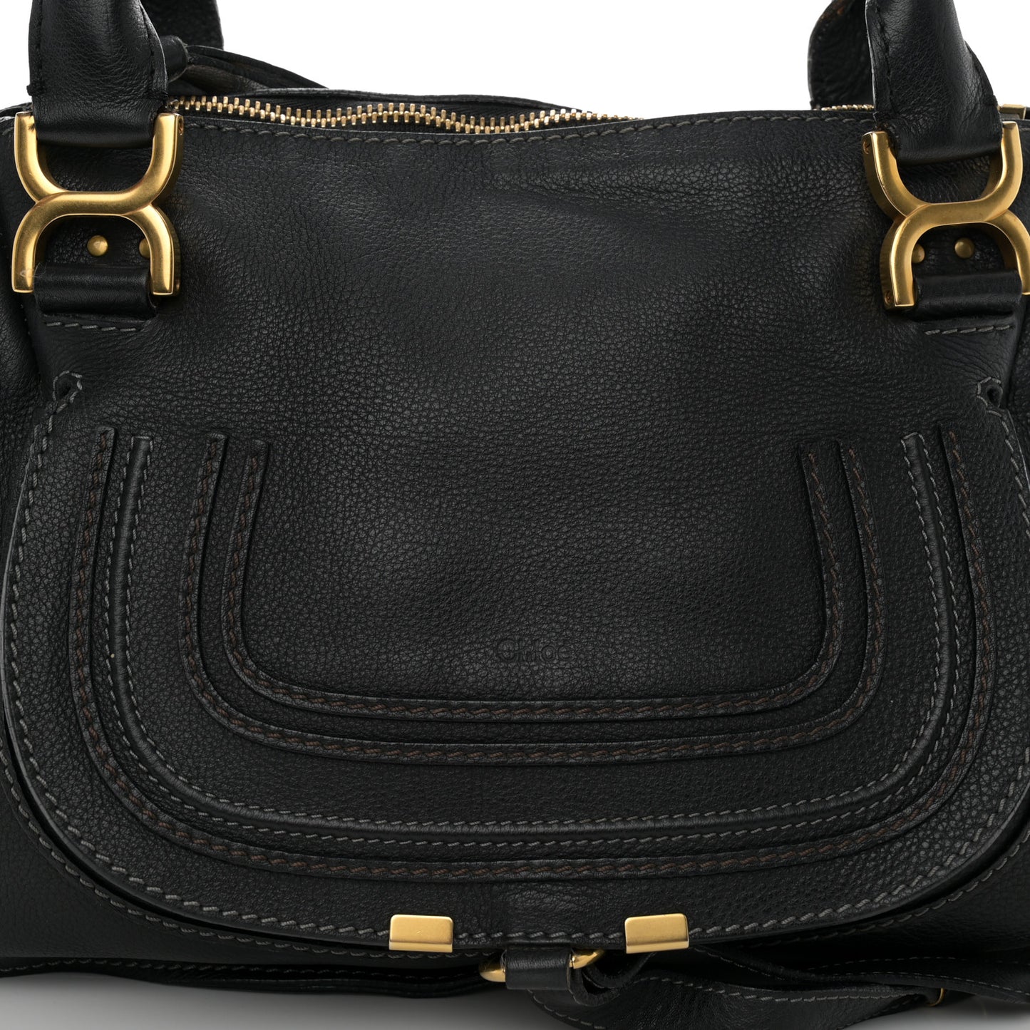Calfskin Medium Marcie Satchel Black