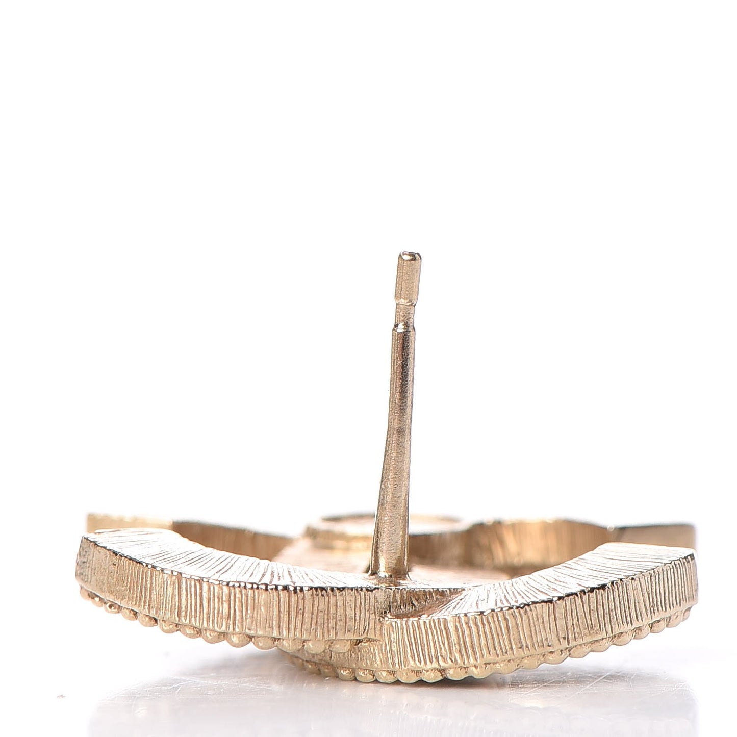 Bead CC Earrings Light Gold Black