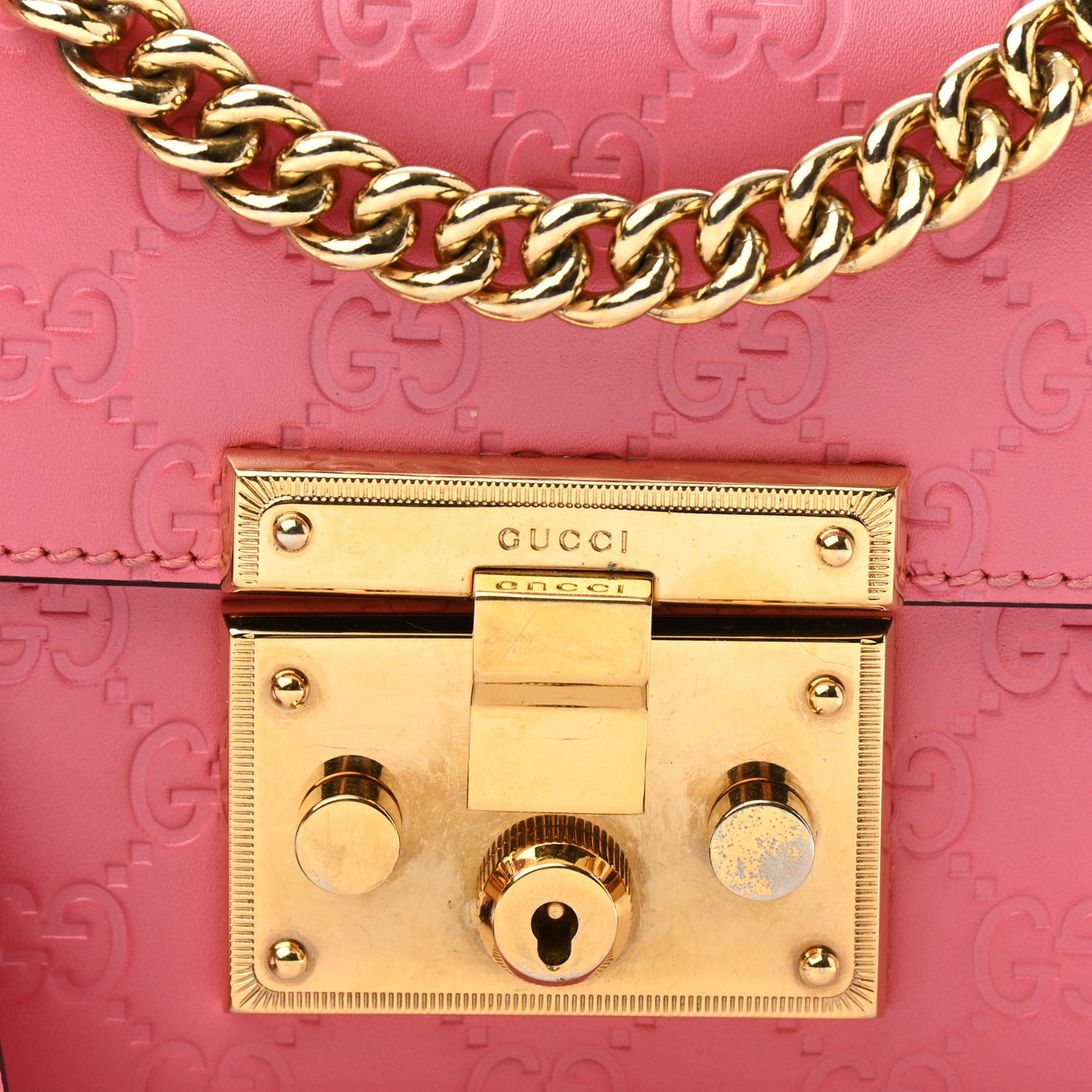 Guccissima Small Padlock Shoulder Bag Flush