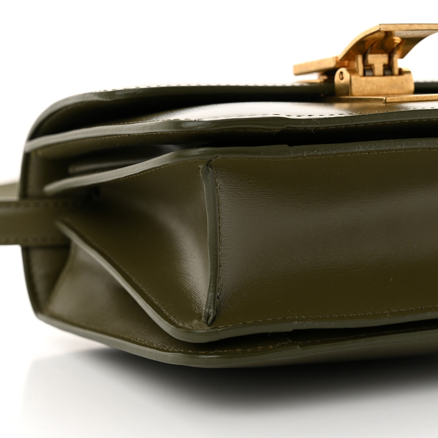 Box Calfskin Small Classic Box Flap Bag Army Green