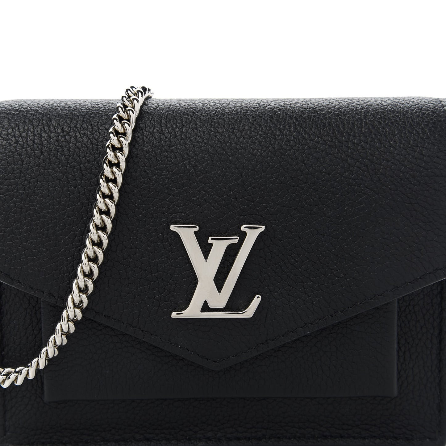 Soft Calfskin Mini My Lockme Chain Pochette Black