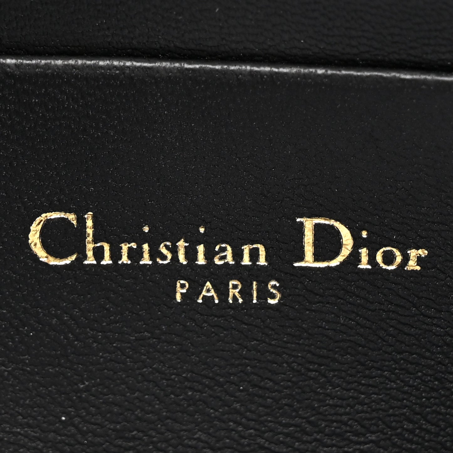Lambskin Cannage Butterfly Studs Miss Dior Pouch Black