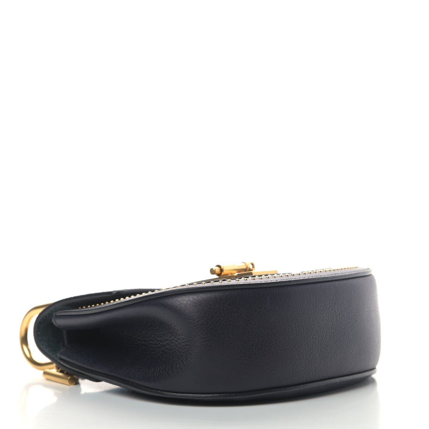 Suede Smooth Calfskin Studded Mini Drew Shoulder Bag Full Blue