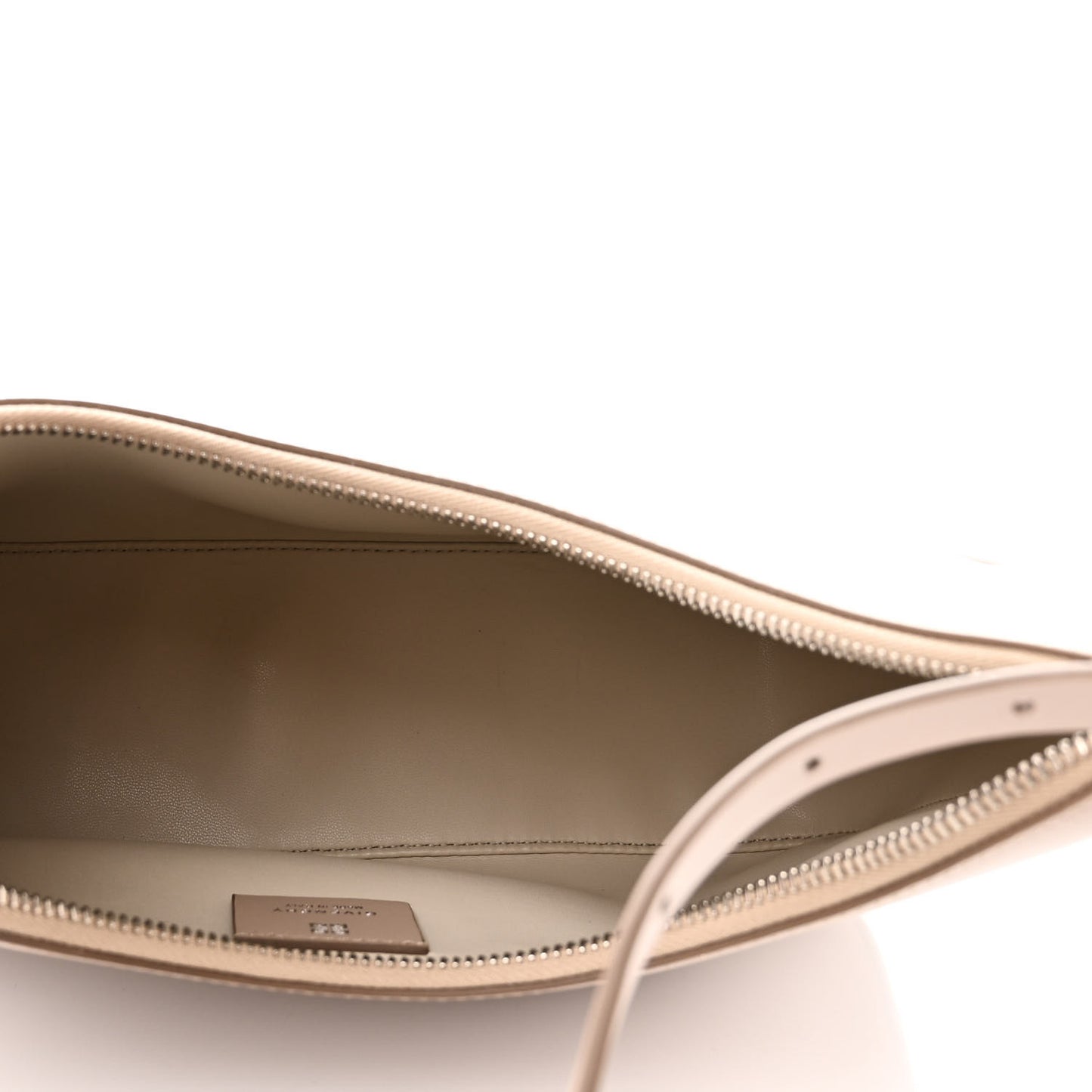 Smooth Calfskin Small Moon Cut Out Shoulder Bag Dune