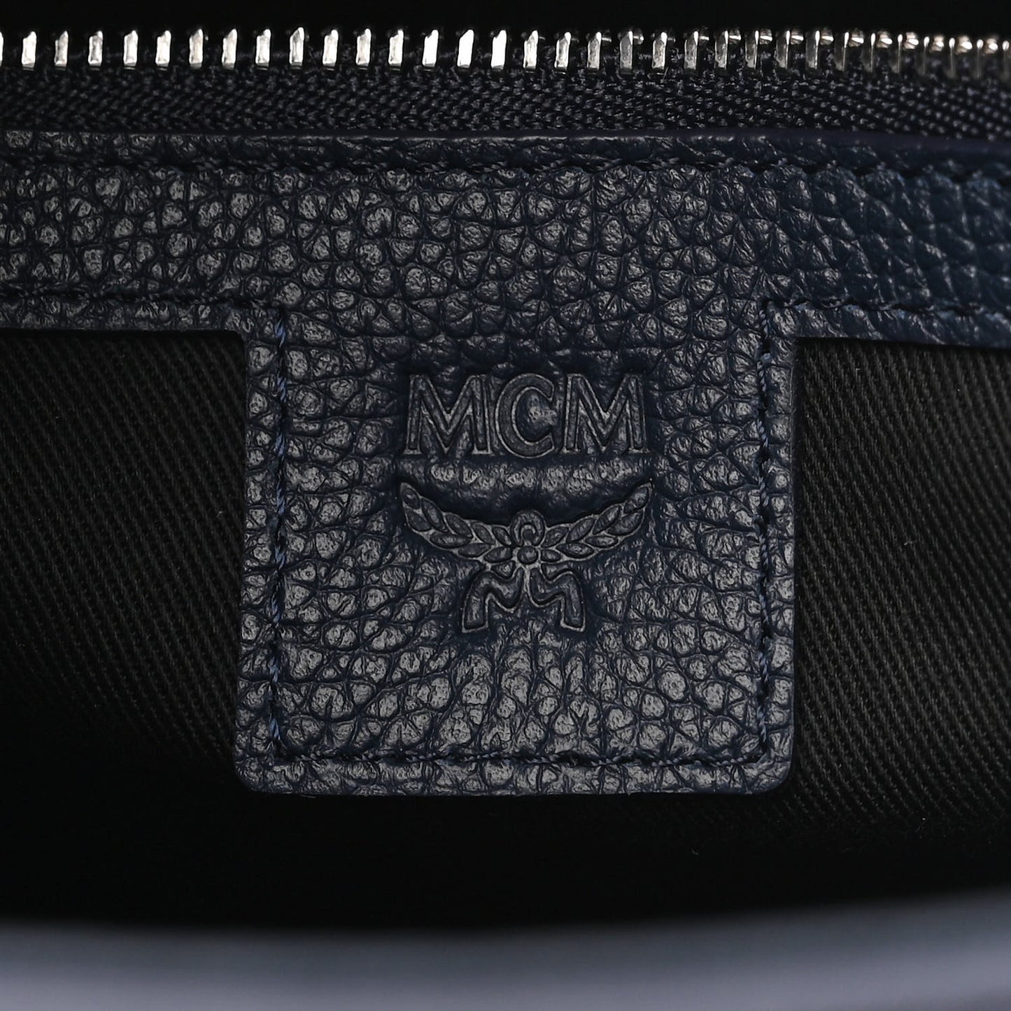 Grained Calfskin Camouflage Small Tote Black Camo