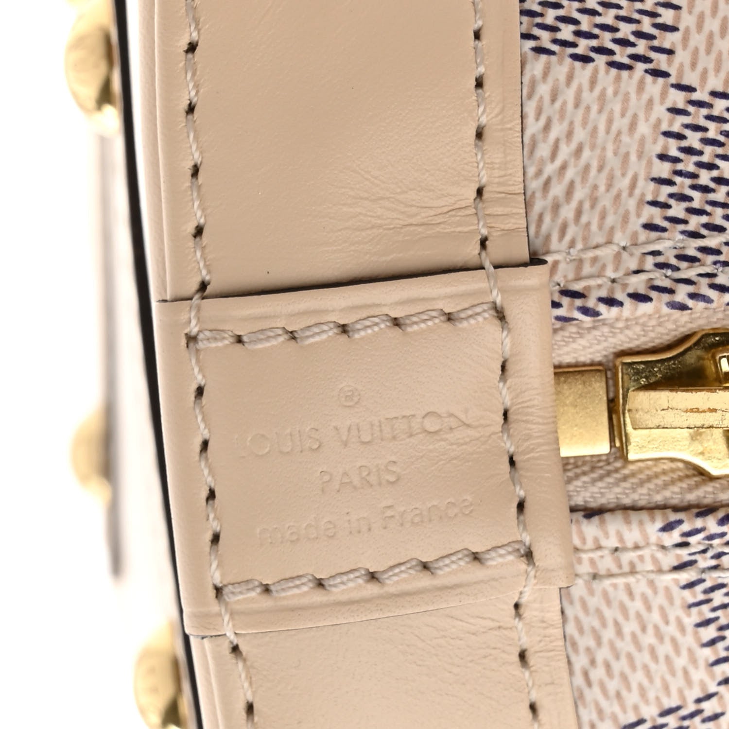Louis Vuitton Damier Azur Braided Alma BB 7 of 9