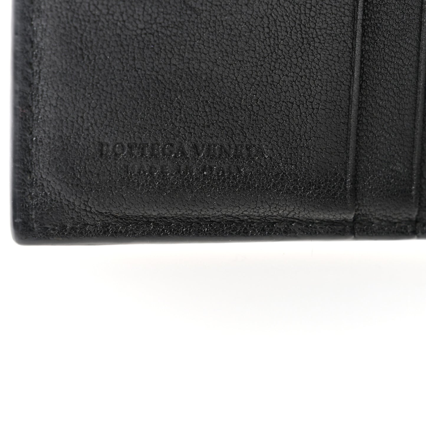 Nappa Intrecciato Tri-Fold Wallet Black