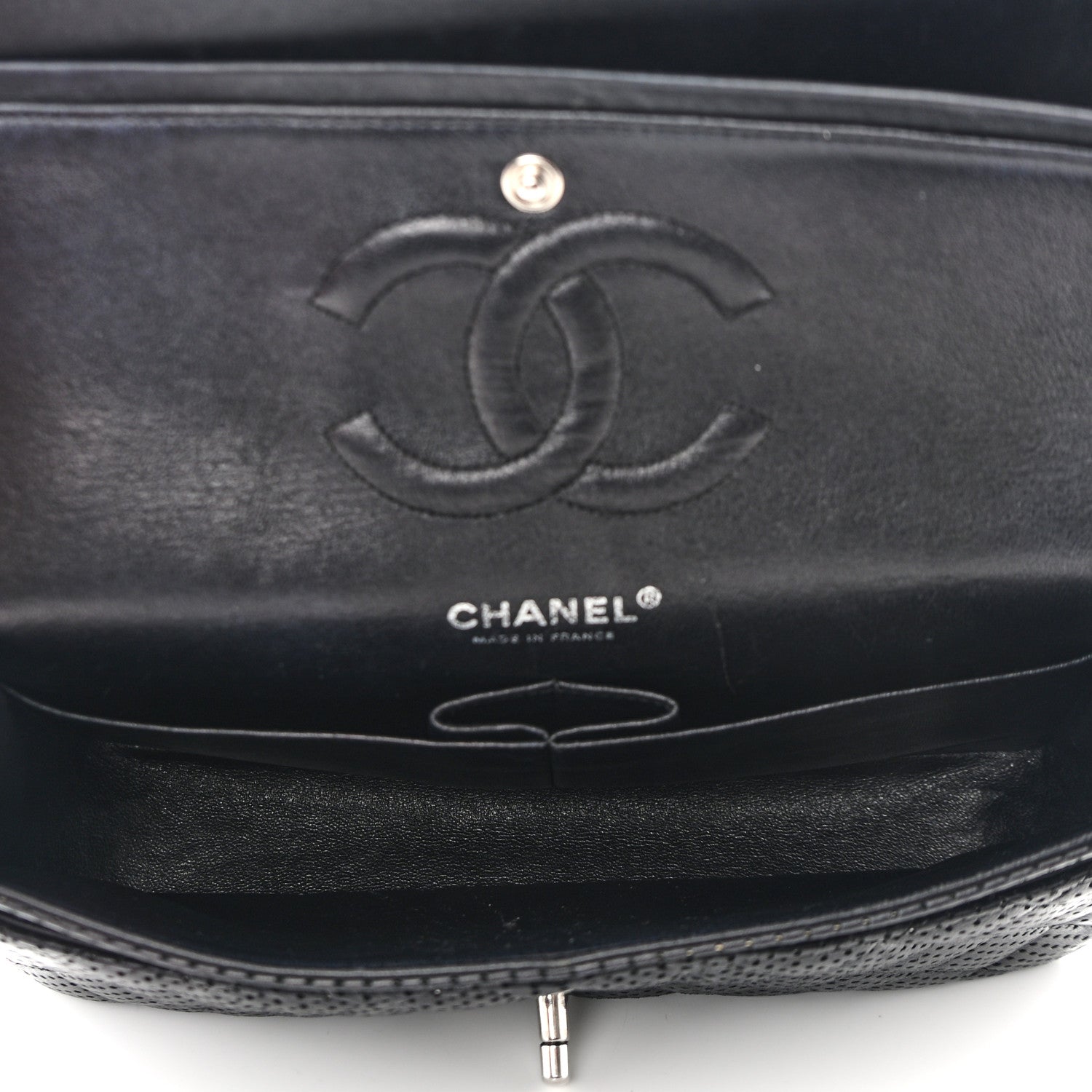 Chanel Lambskin Perforated Medium Double Flap Black 5 of 18