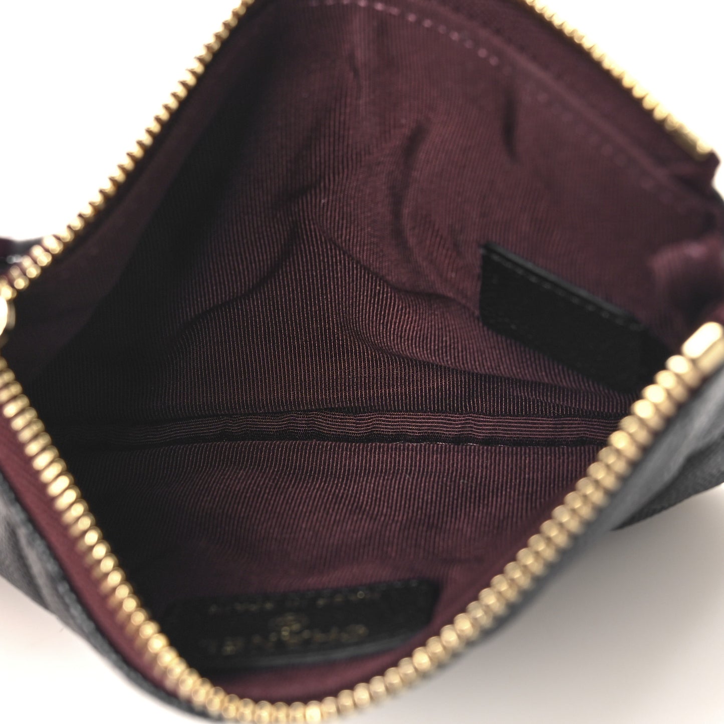 Caviar Quilted Small Cosmetic Case Black