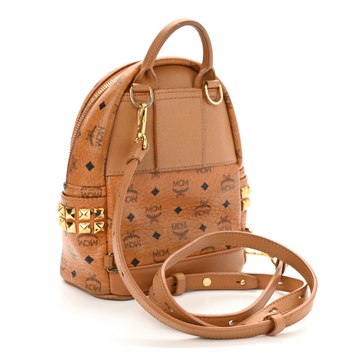 Visetos Side Stud Mini Stark Backpack Cognac