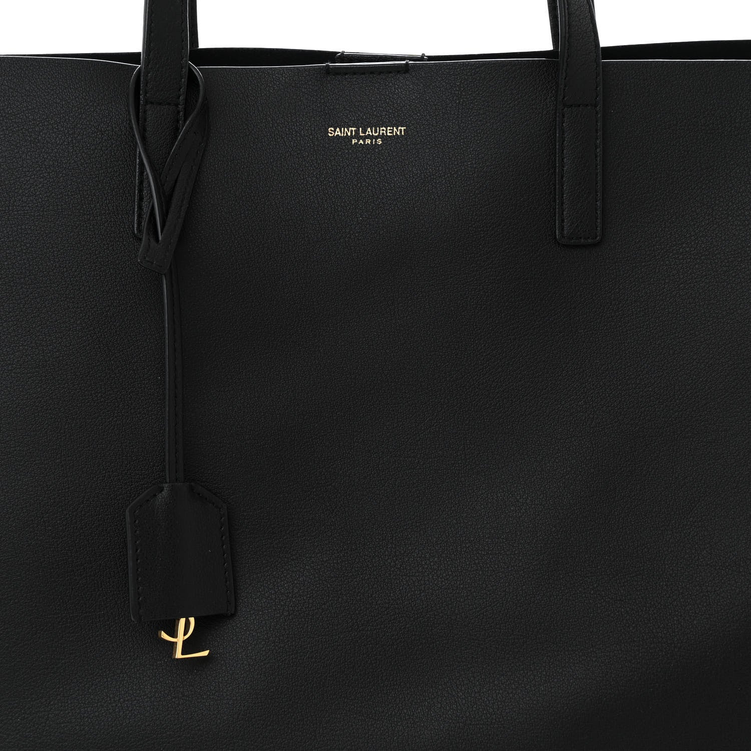 Saint Laurent Calfskin Large Shopping Tote Black 9 of 13