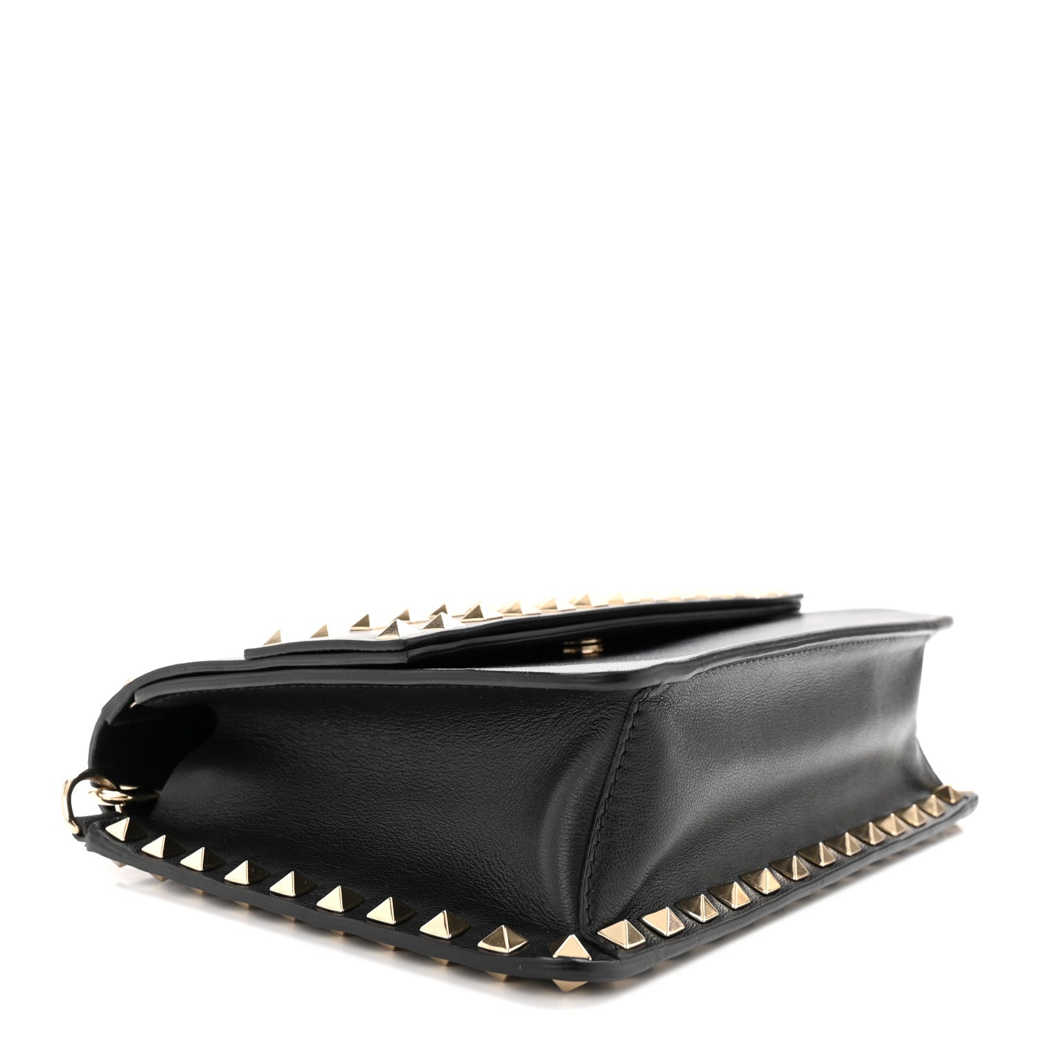 Valentino Garavani Vitello Rockstud Side Slip Crossbody Black 4 of 10