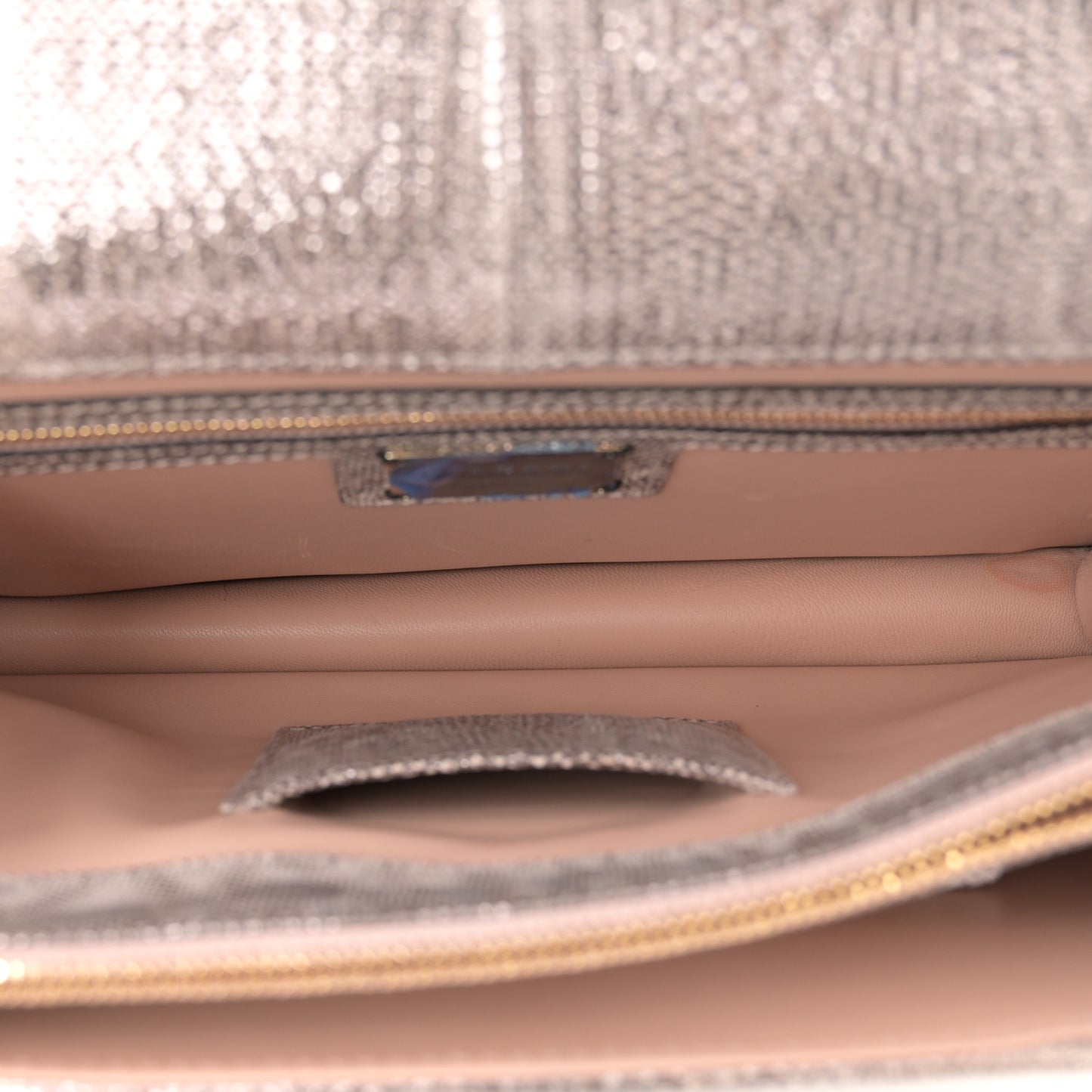 Metallic Karung Serpenti Forever Crossbody Rosa Di Francia