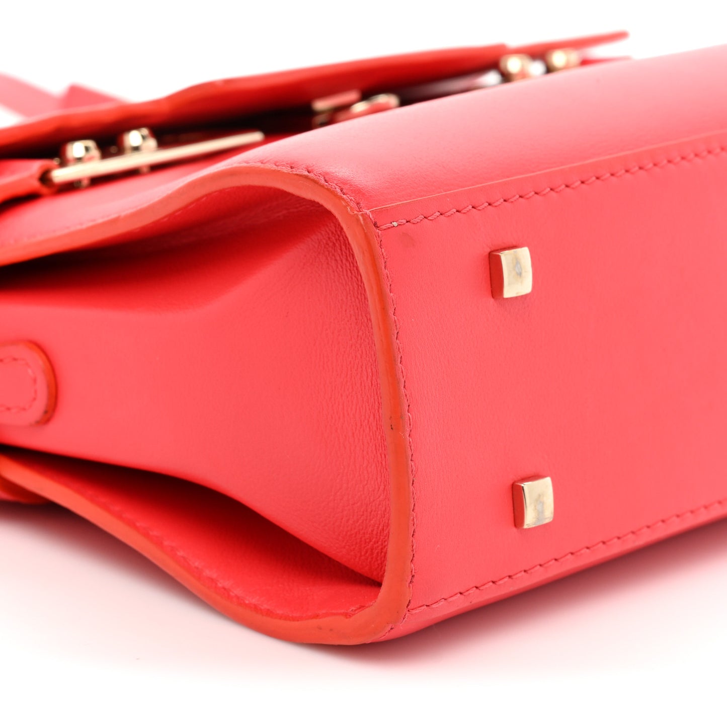 Calfskin Mini Tempete Satchel Red