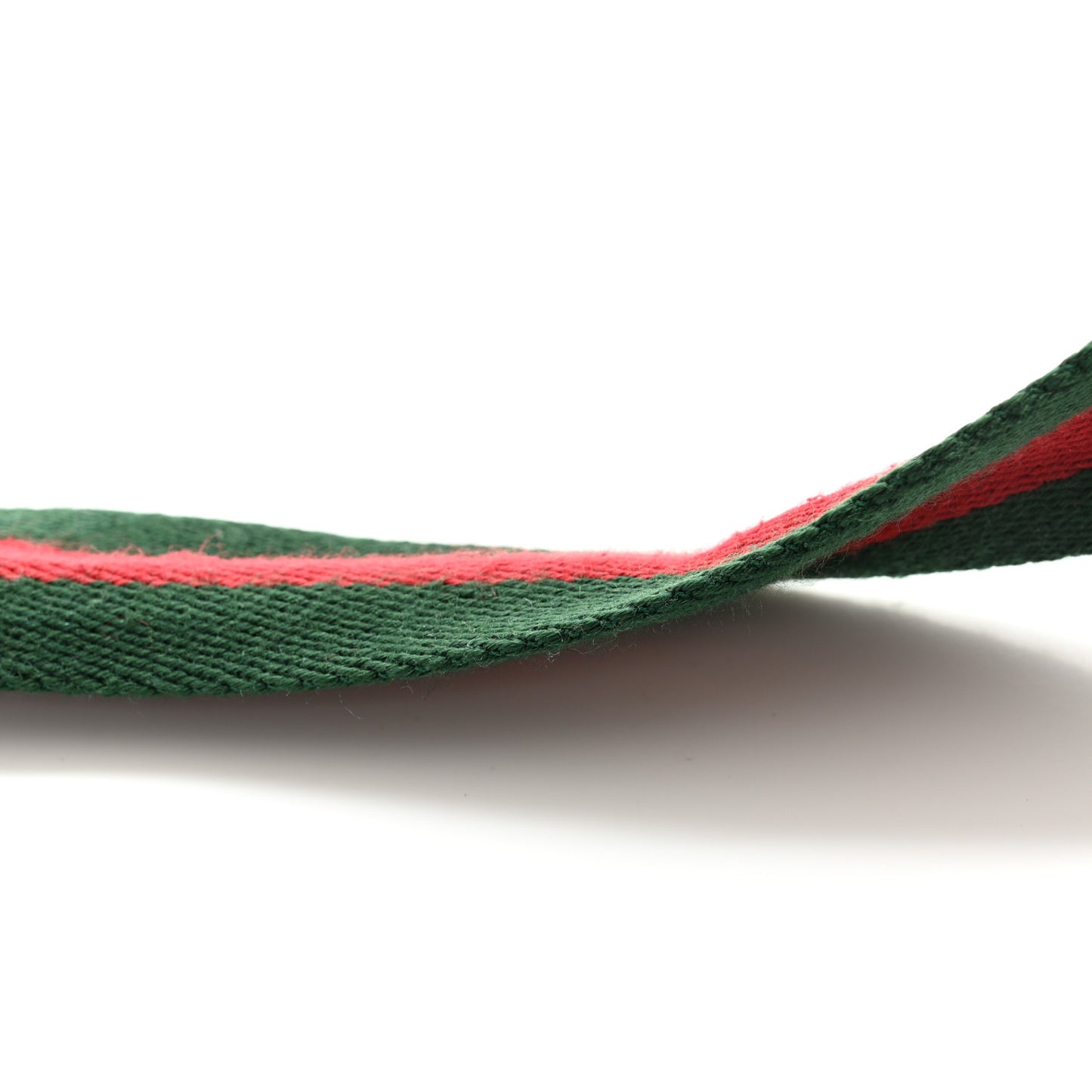 Nylon Calfskin Double G Web 40mm Belt Green Red Cuir