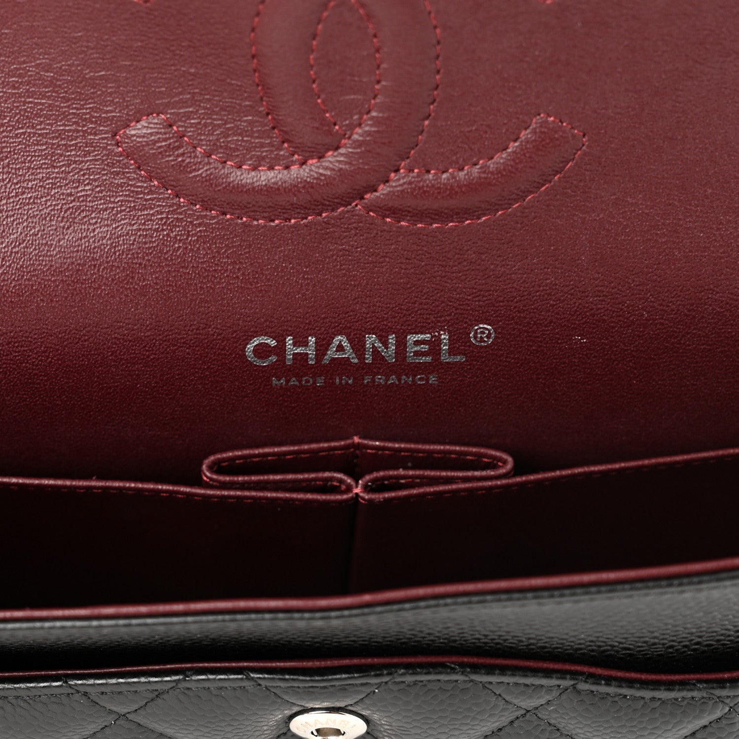 Chanel Caviar Quilted Medium Double Flap Black 6 of 10