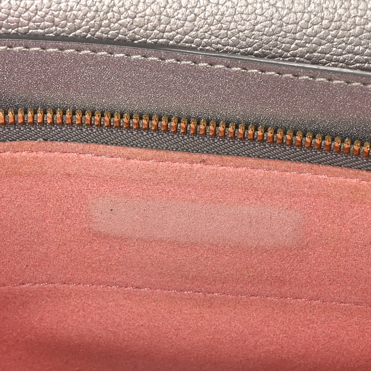 Metallic Grained Calfskin Medium Milla Tote Spike Silver
