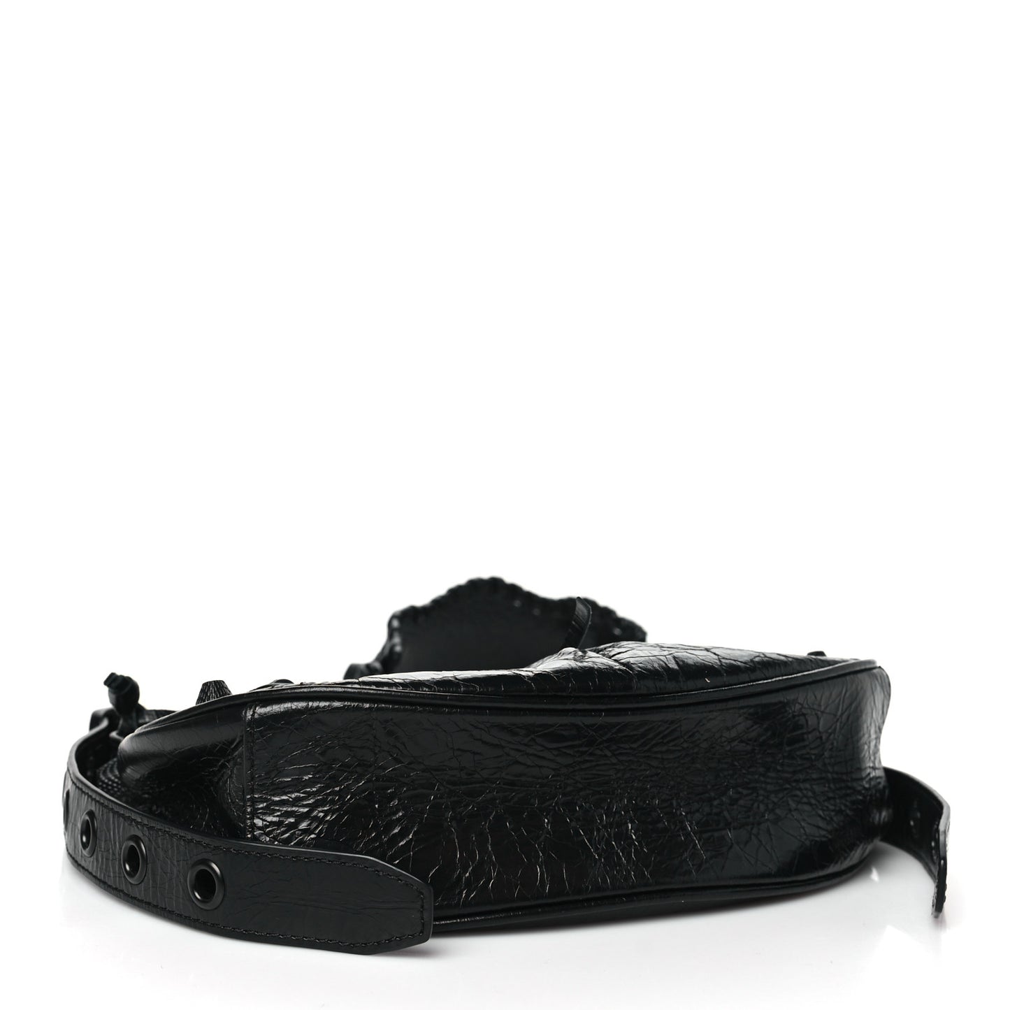 Agneau Arena Monochrome Le Cagole Shoulder Bag XS Black