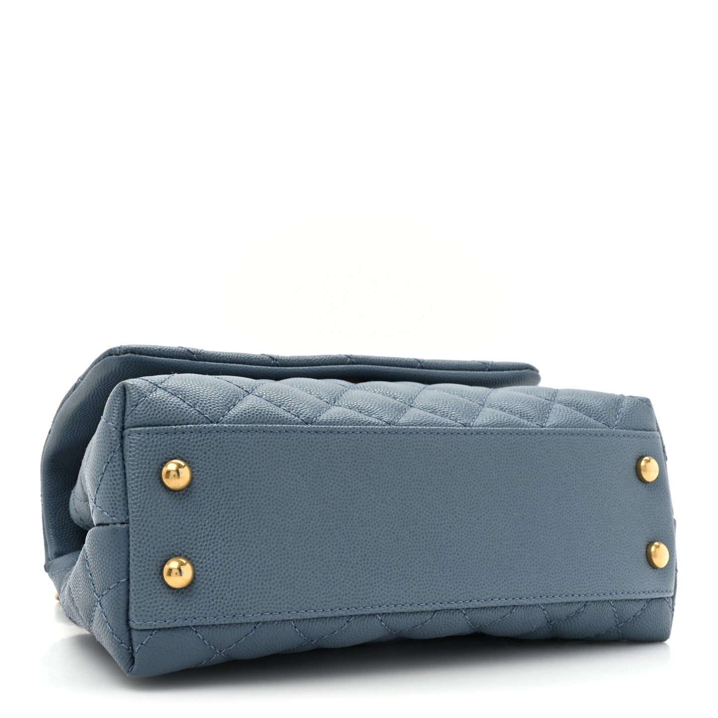 Caviar Quilted Mini Coco Handle Flap Blue
