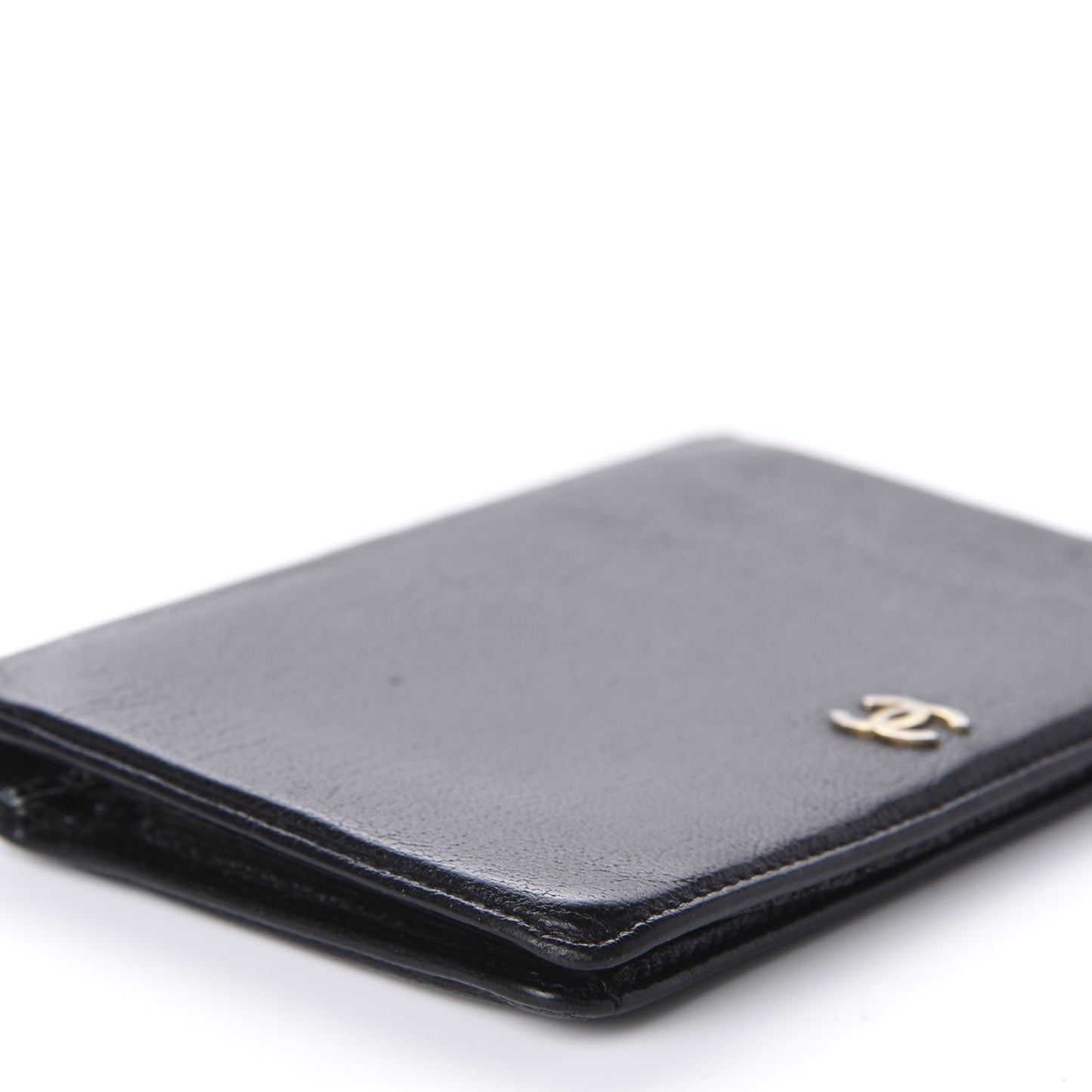 Goatskin CC Bi-Fold Wallet Black