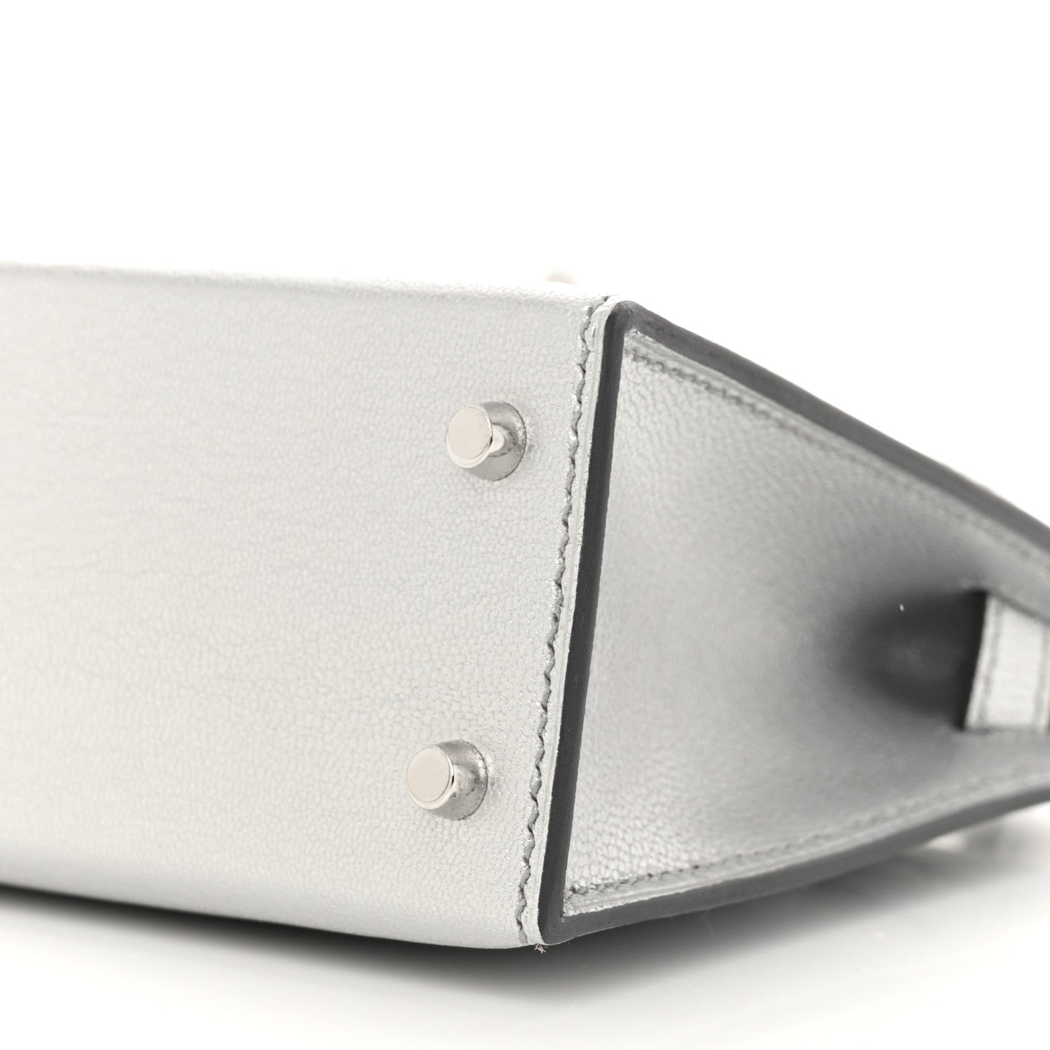 Hermes Metallic Chevre Chamkilight Mini Kelly Sellier 20 Argent 9 of 10