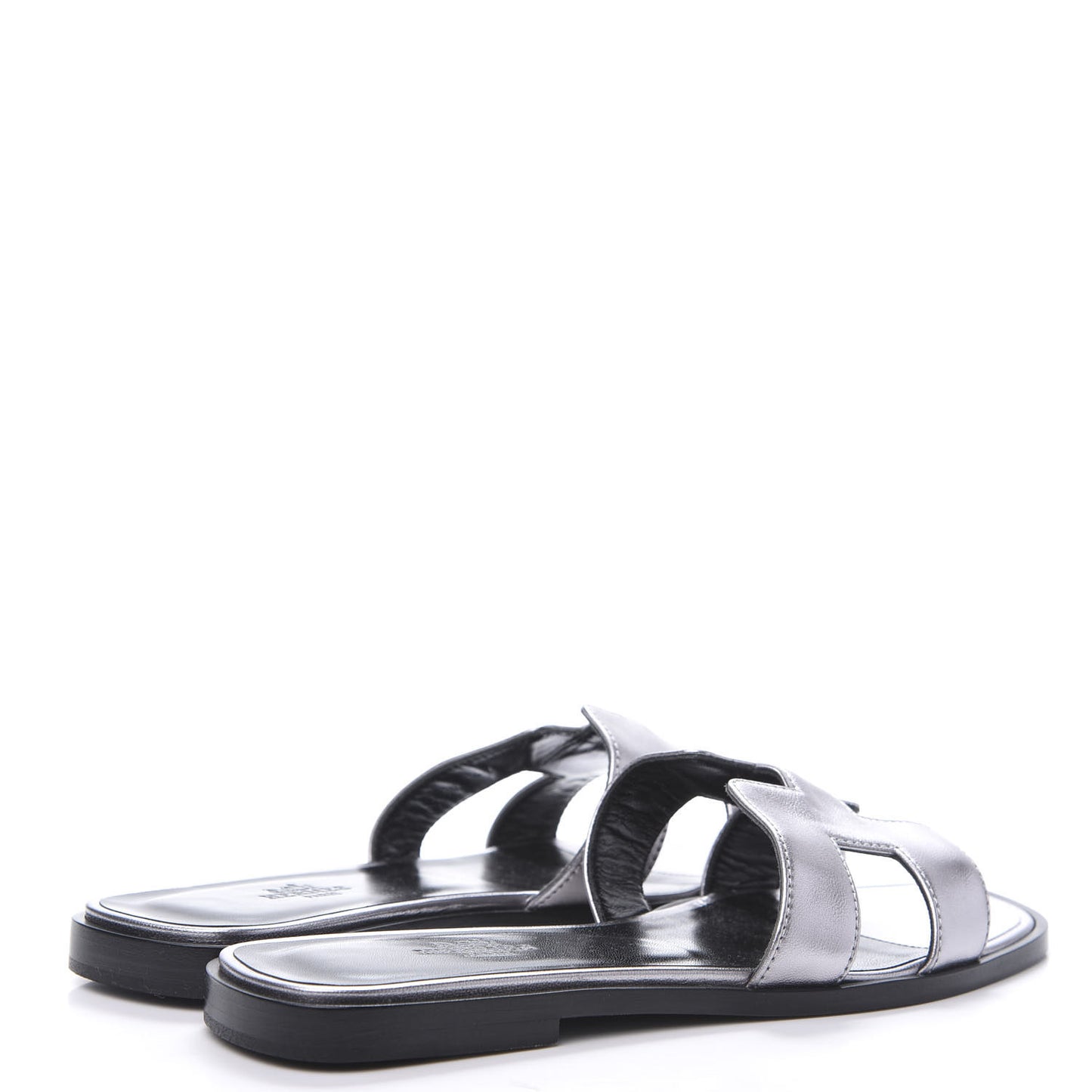 Metallic Nappa Oran Sandals 36 Argent