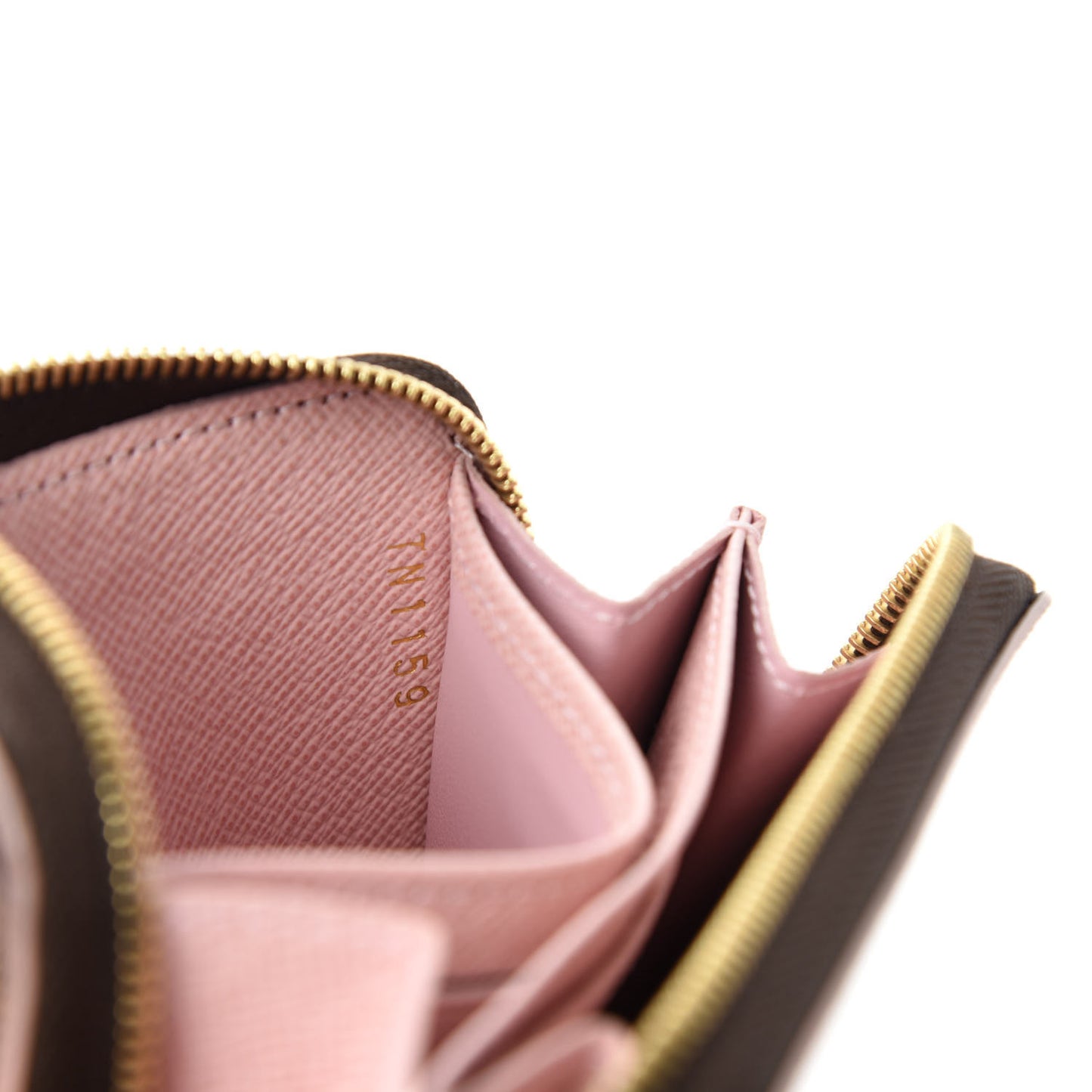 Damier Ebene Studded Zippy Coin Purse Rose Ballerine