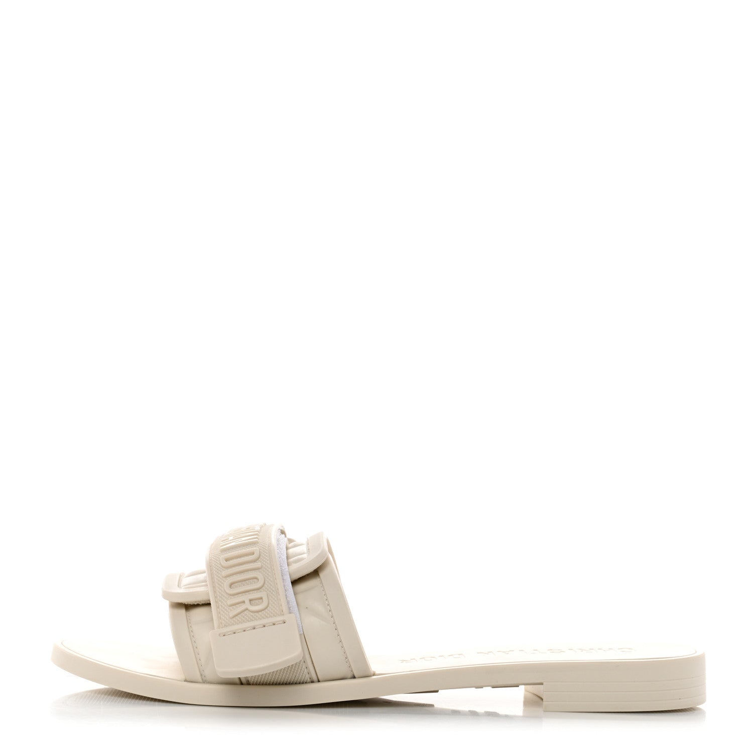 Christian Dior Rubber Macrocannage Dio(r)evolution Slide Sandals 41 Off White 1 of 9