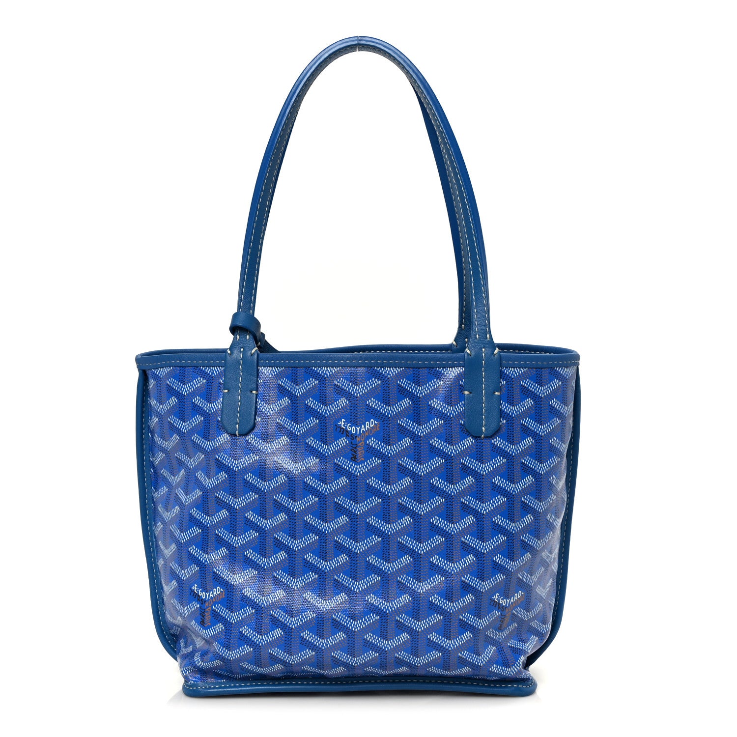 Goyard トートバッグ　ブルー Goyard Goyardine Reversible Mini Anjou Sky Blue 1859020 – FASHIONPHILE