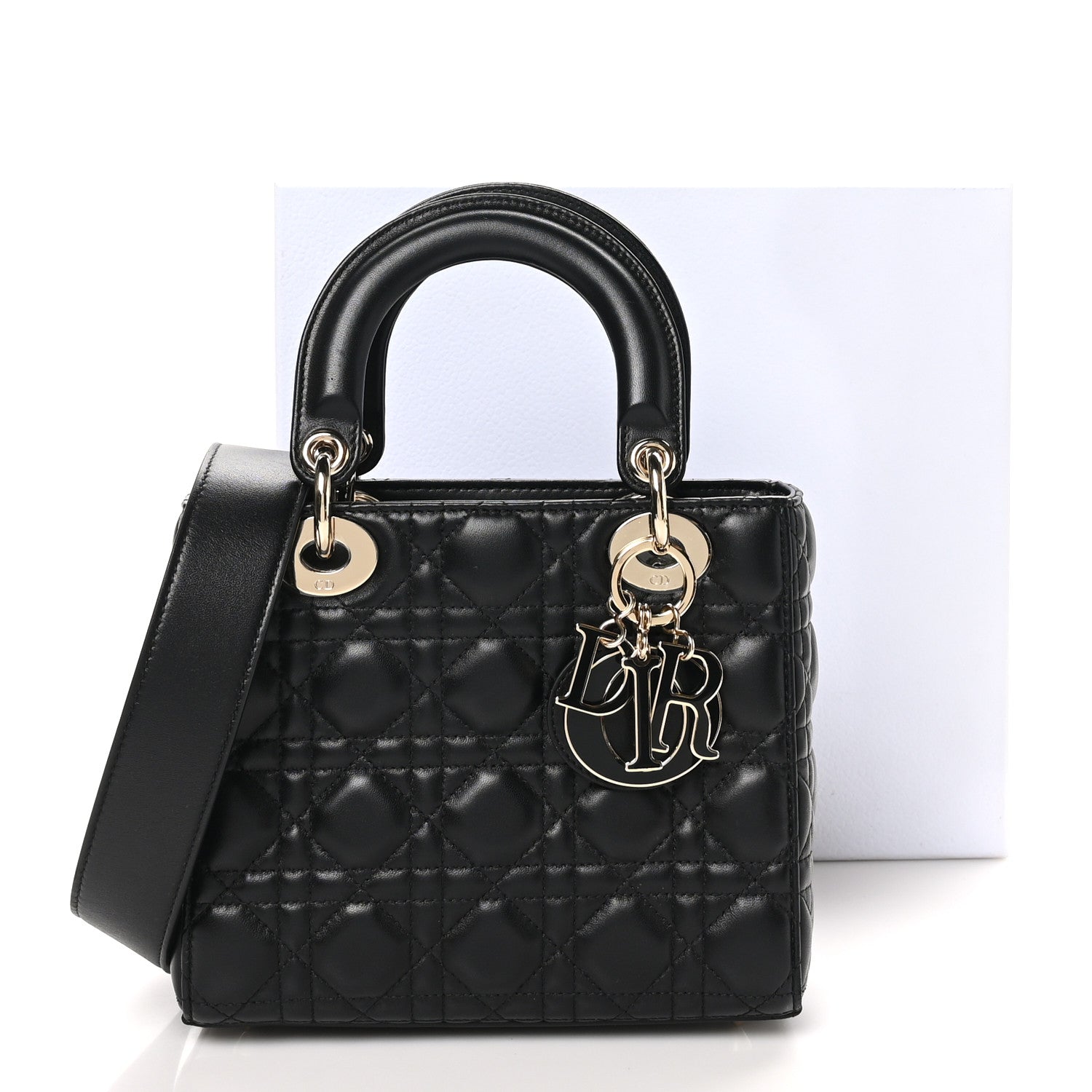 Christian Dior Lambskin Cannage Small My ABCDior Lady Dior Black 11 of 11