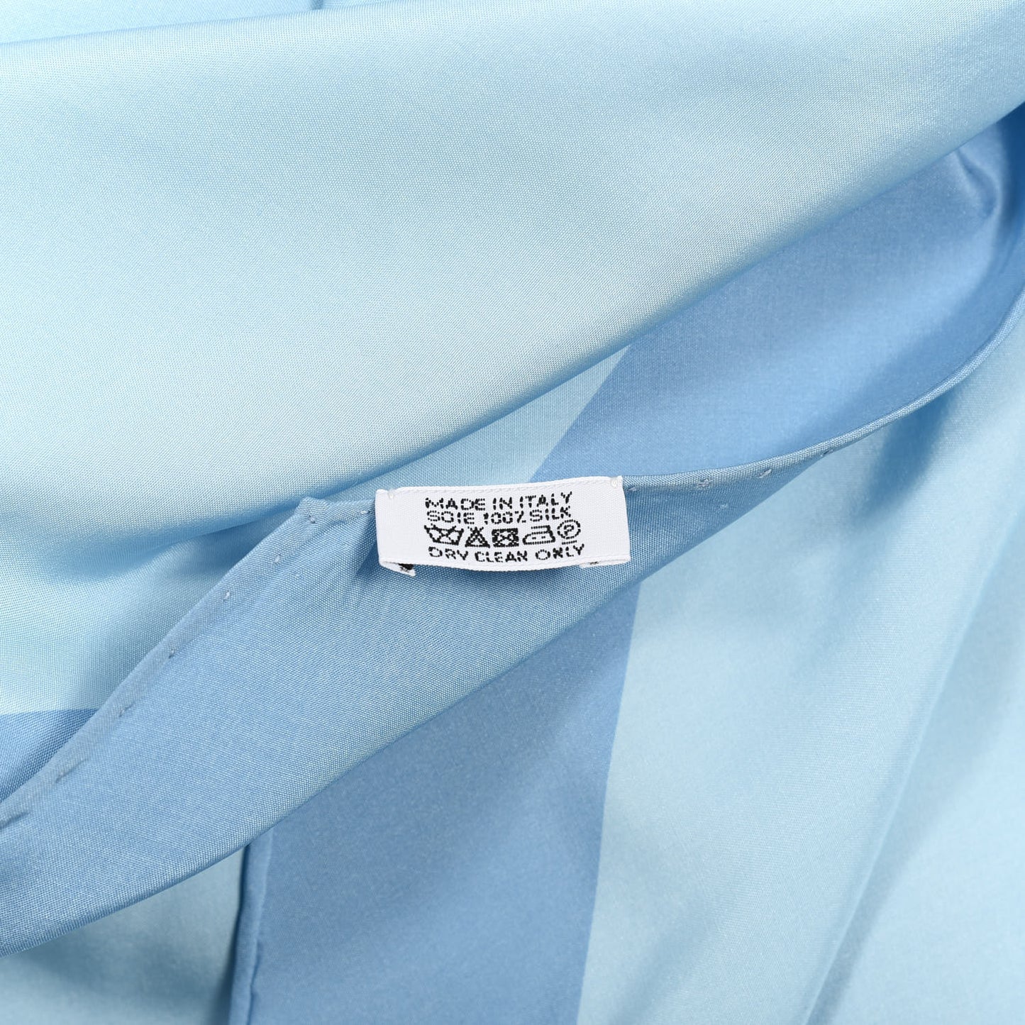 Washed Silk Maxi Losange Scarf Bleu Ciel Bleu Gris