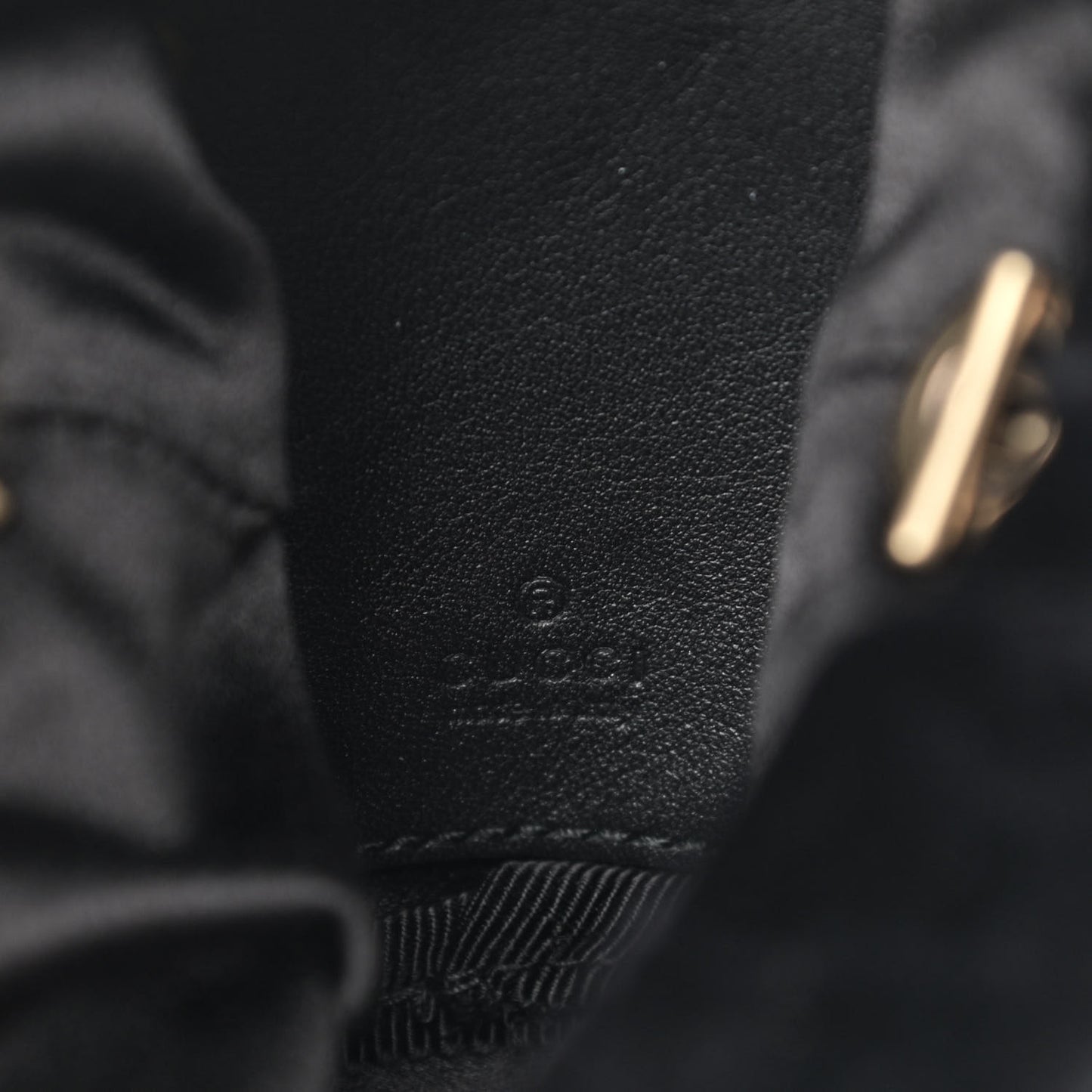 Velvet Matelasse Mini GG Marmont 2.0 Bucket Bag Black