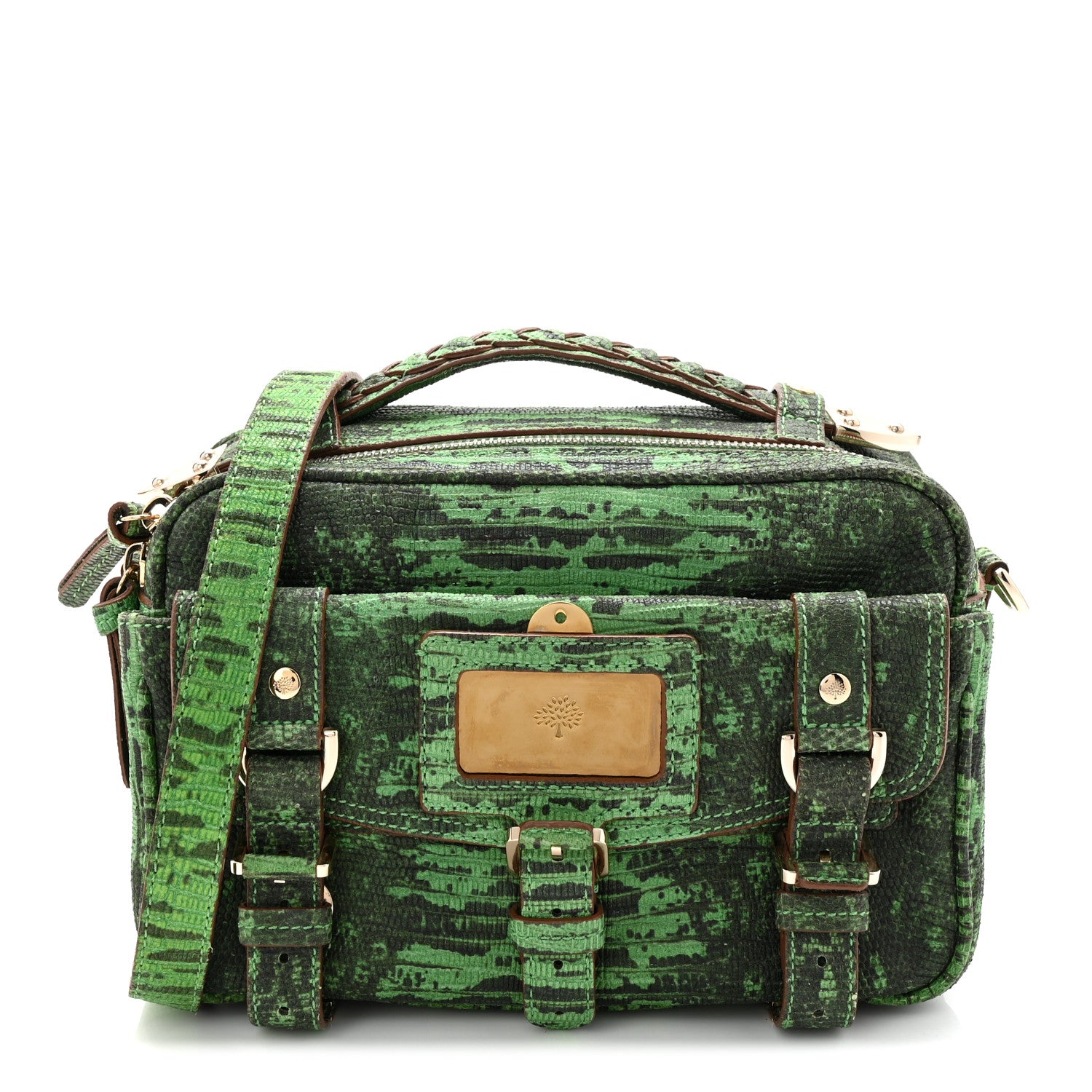 Mulberry Lizard Print Camera Bag Grass Green 1841736 – FASHIONPHILE