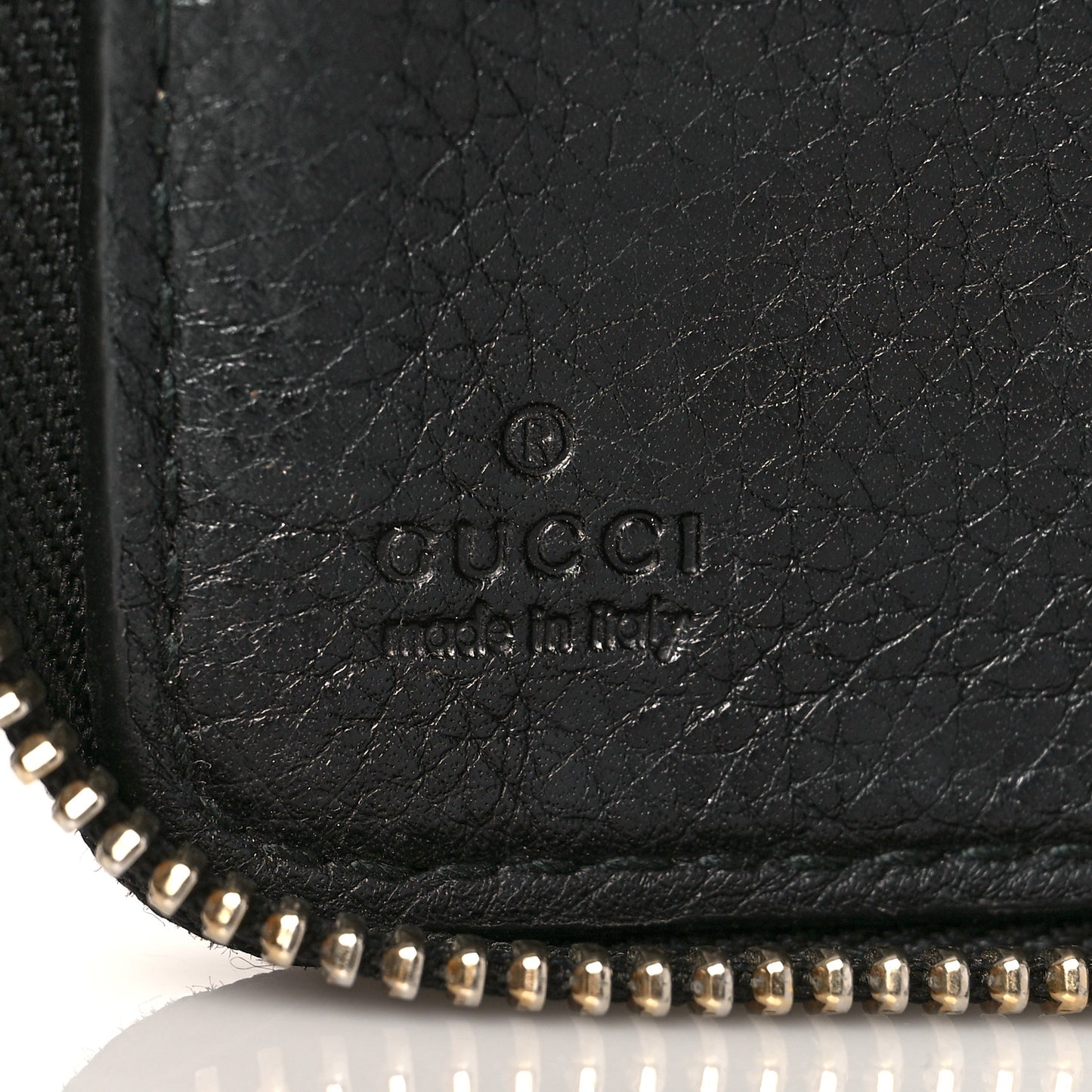 Pebbled Calfskin Soho Zip Around Wallet Black