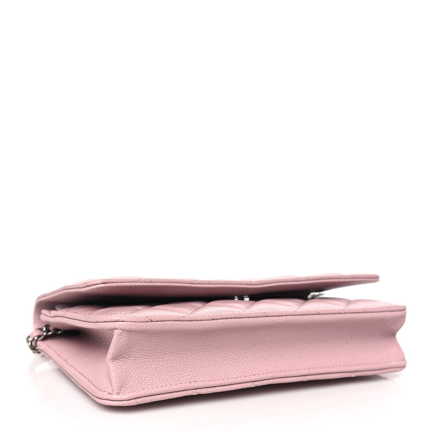 Caviar Quilted Wallet on Chain WOC Light Pink