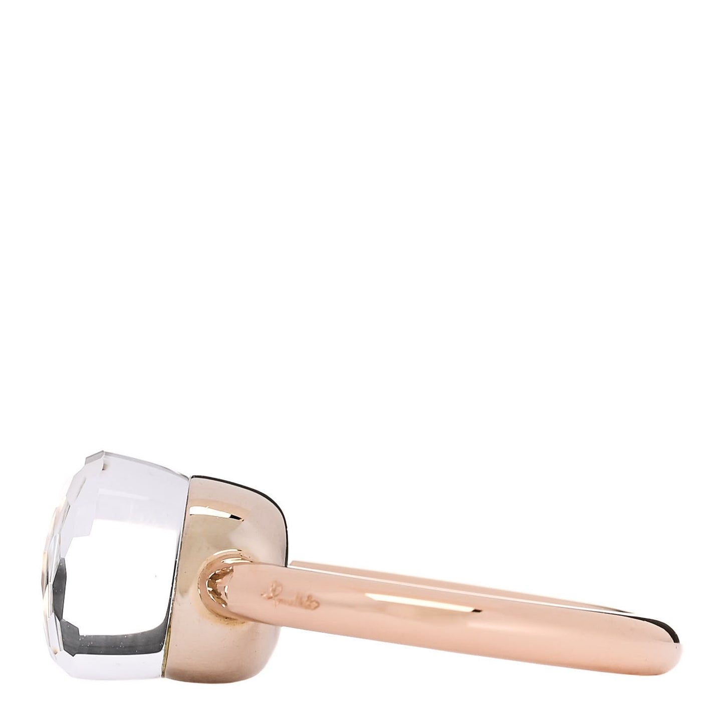 18K Rose Gold White Topaz Nudo Ring 49 4.75