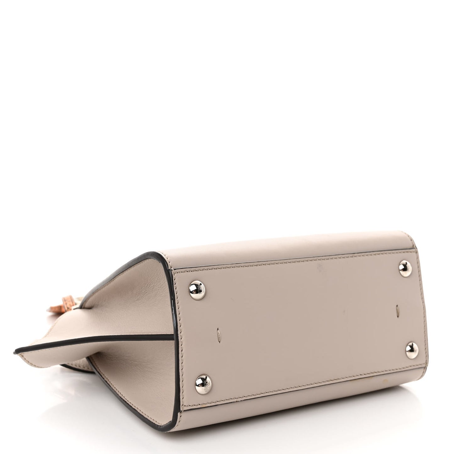Vitello Dolce Elaphe Bi-Color Mini 3jours Tote Grigio Polvere Arancio Taupe