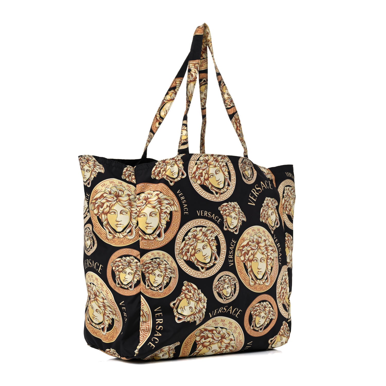 Versace Nylon Medusa Print Tote Black 3 of 9