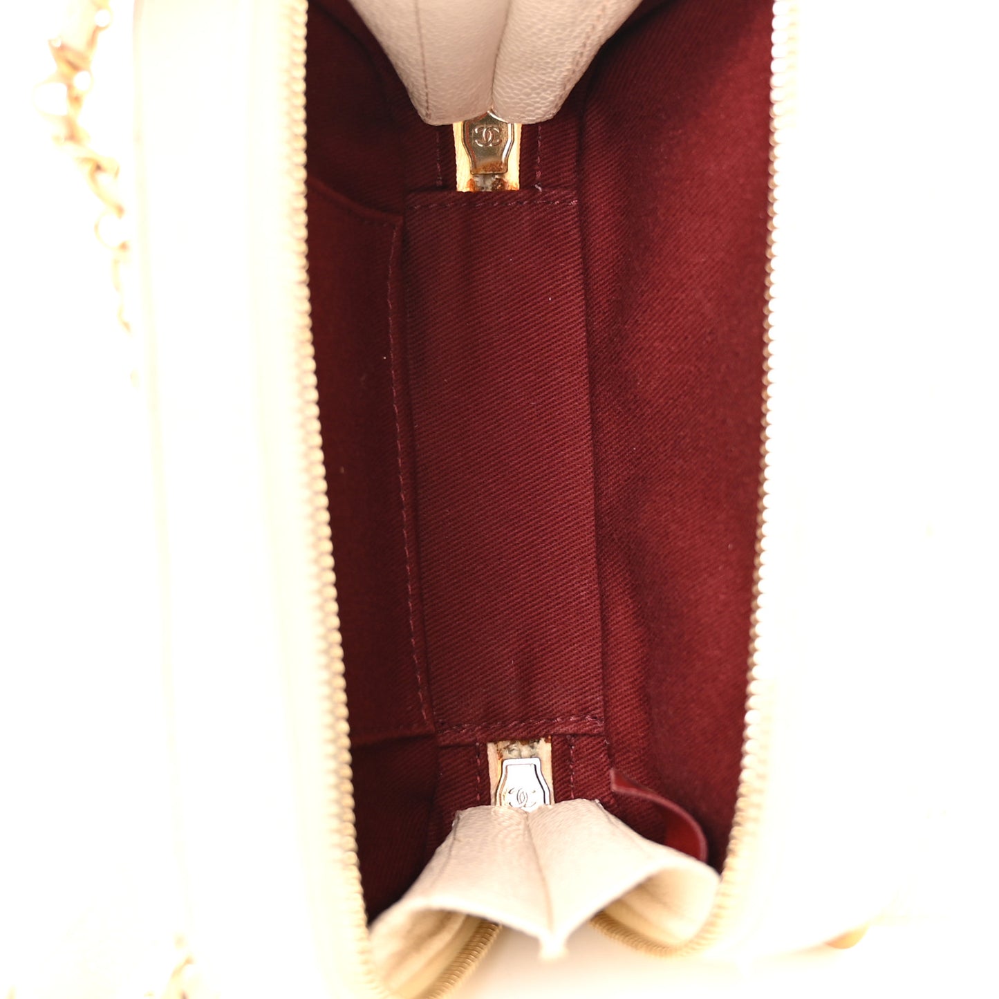 Caviar Quilted Flap Waist Bag White